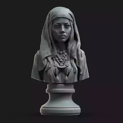 Female bust 011 3D print model