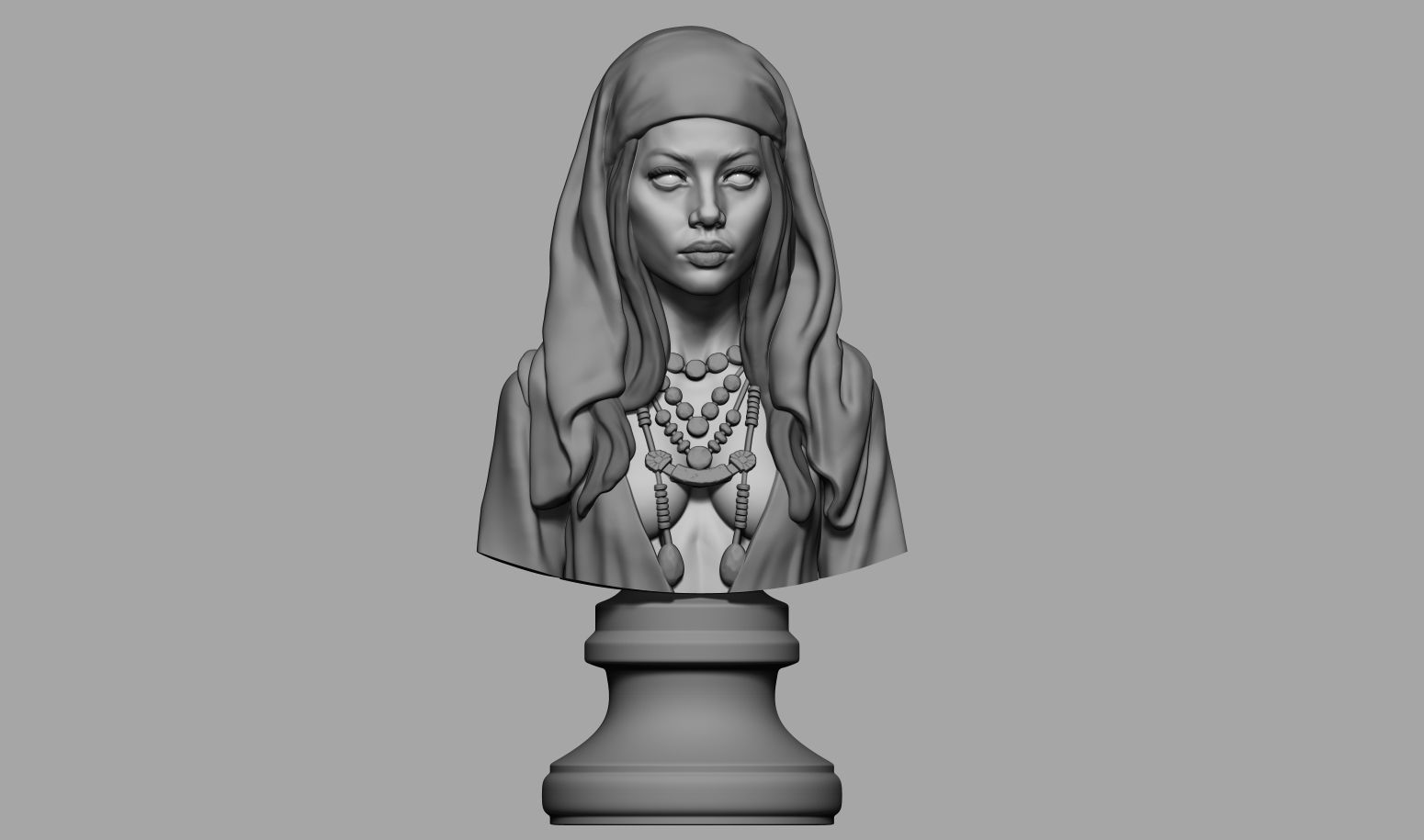 Female bust 011 3D print model_10