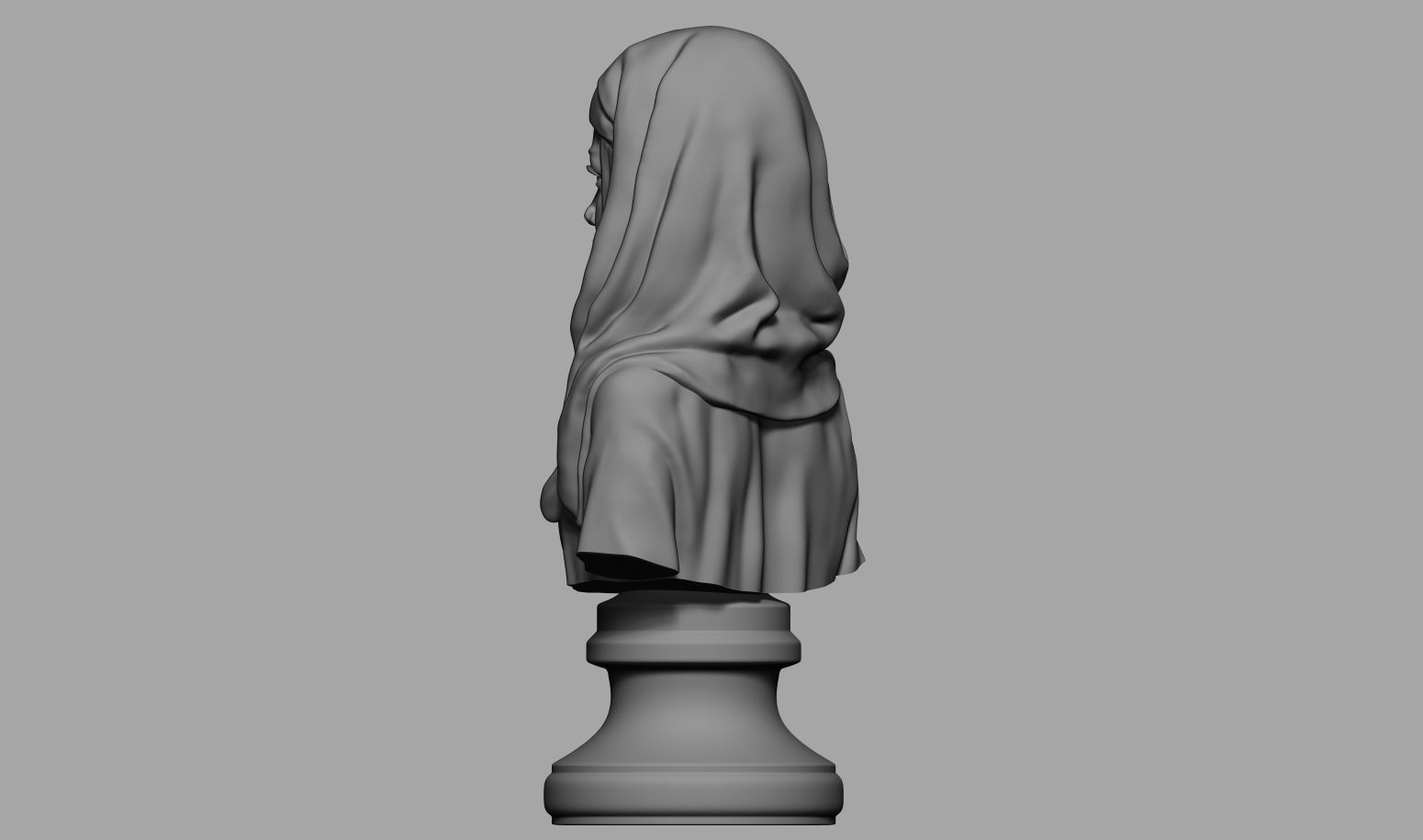 Female bust 011 3D print model_6