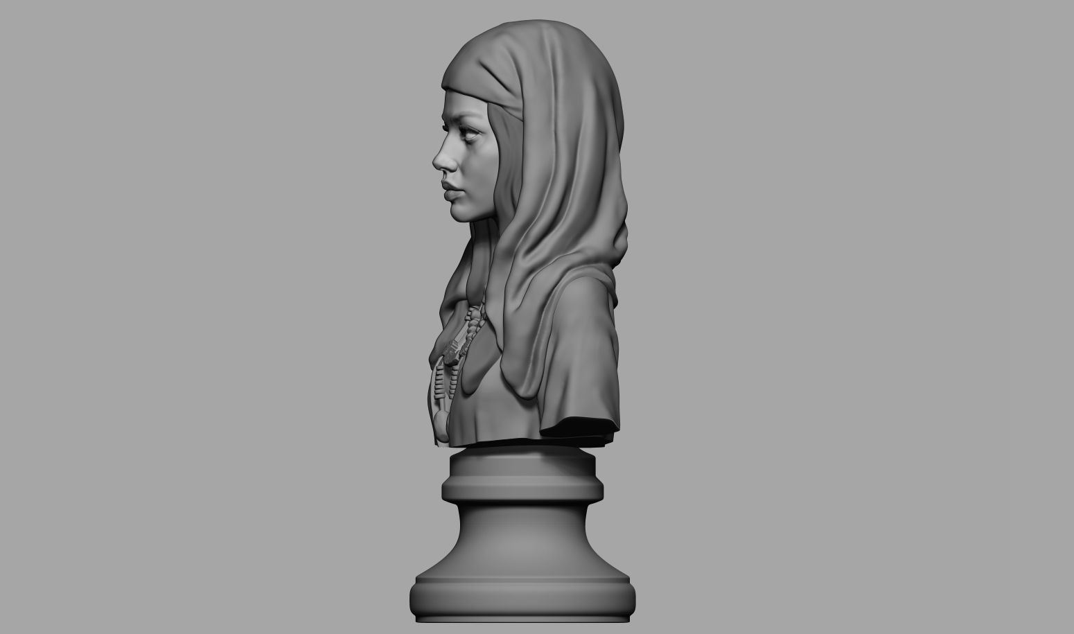 Female bust 011 3D print model_5