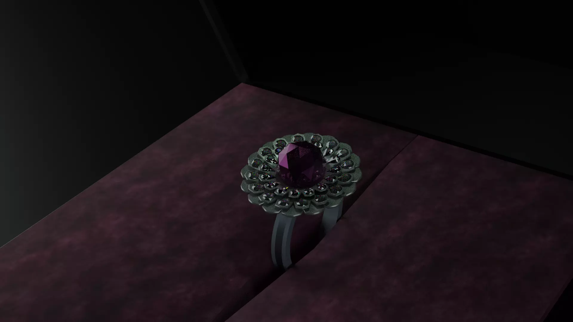 amethyst ring design 3D model_0