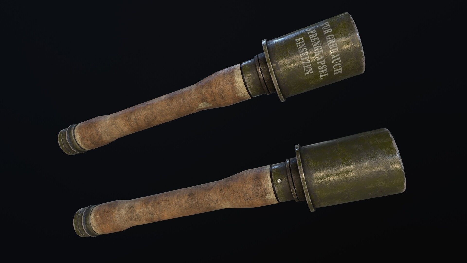 Grenade low poly  Low-poly 3D model_2