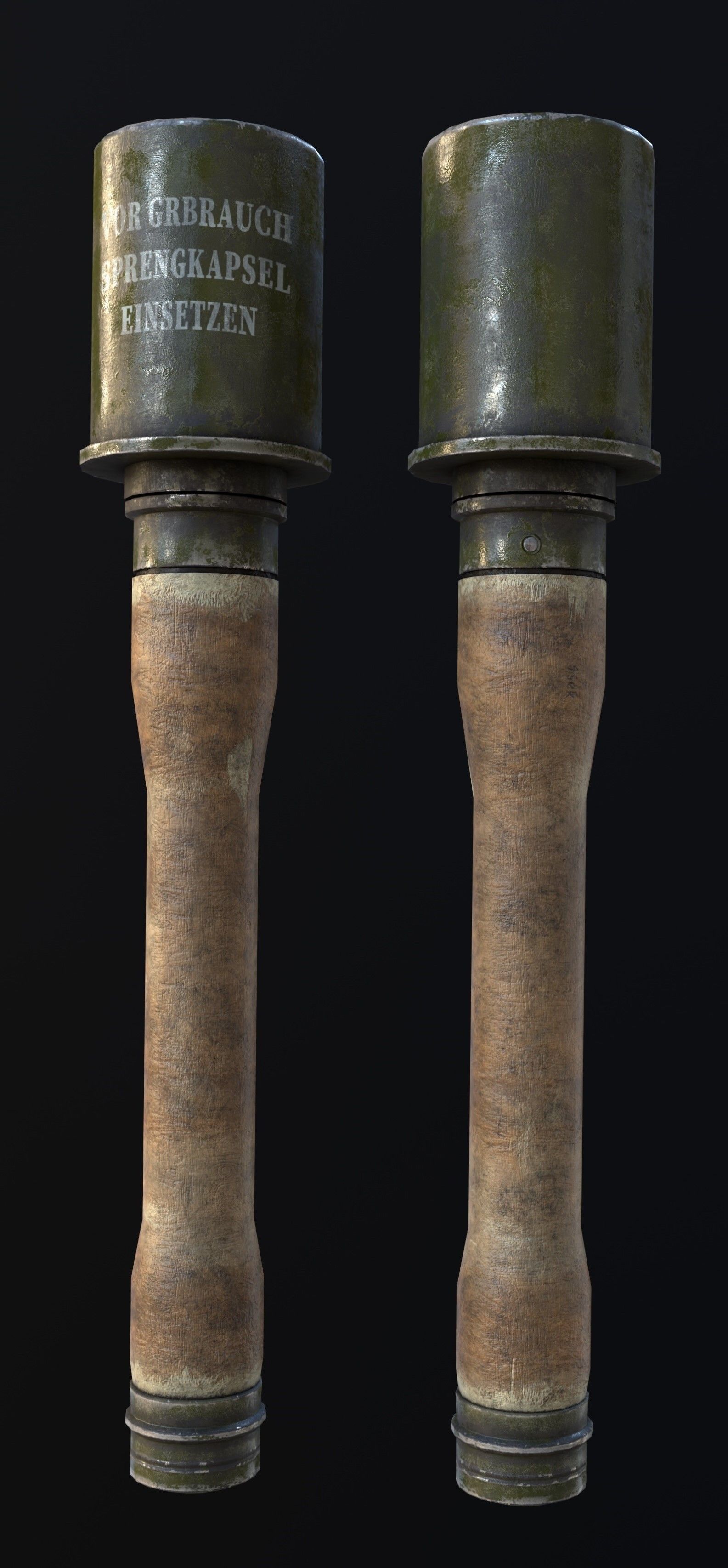 Grenade low poly  Low-poly 3D model_4