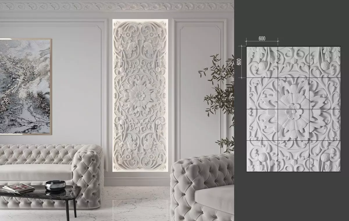 3D JALLI 3D WALL HIGHLIGHT 3D print model_0