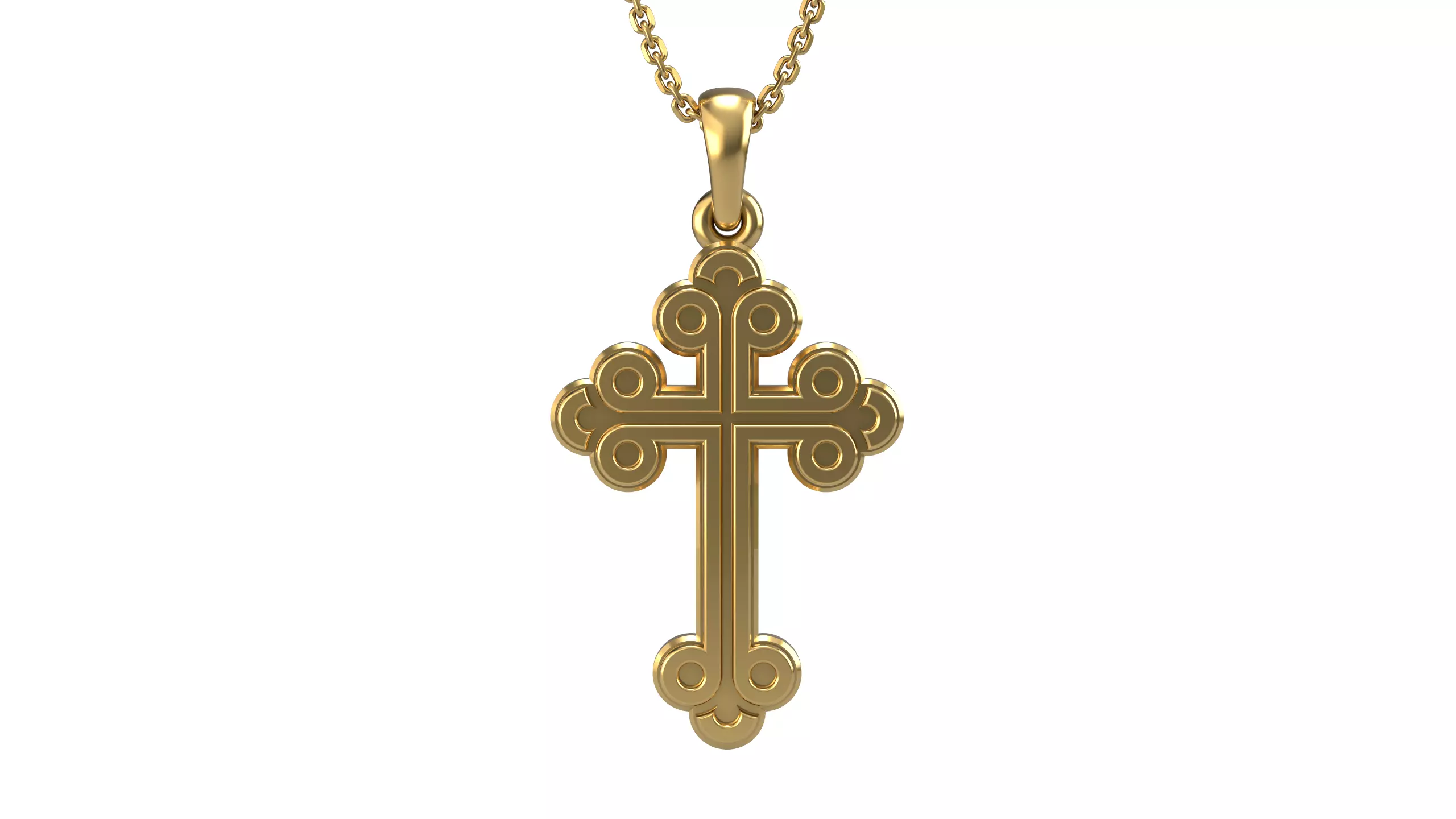 Cross pendant 10 3D print model_0