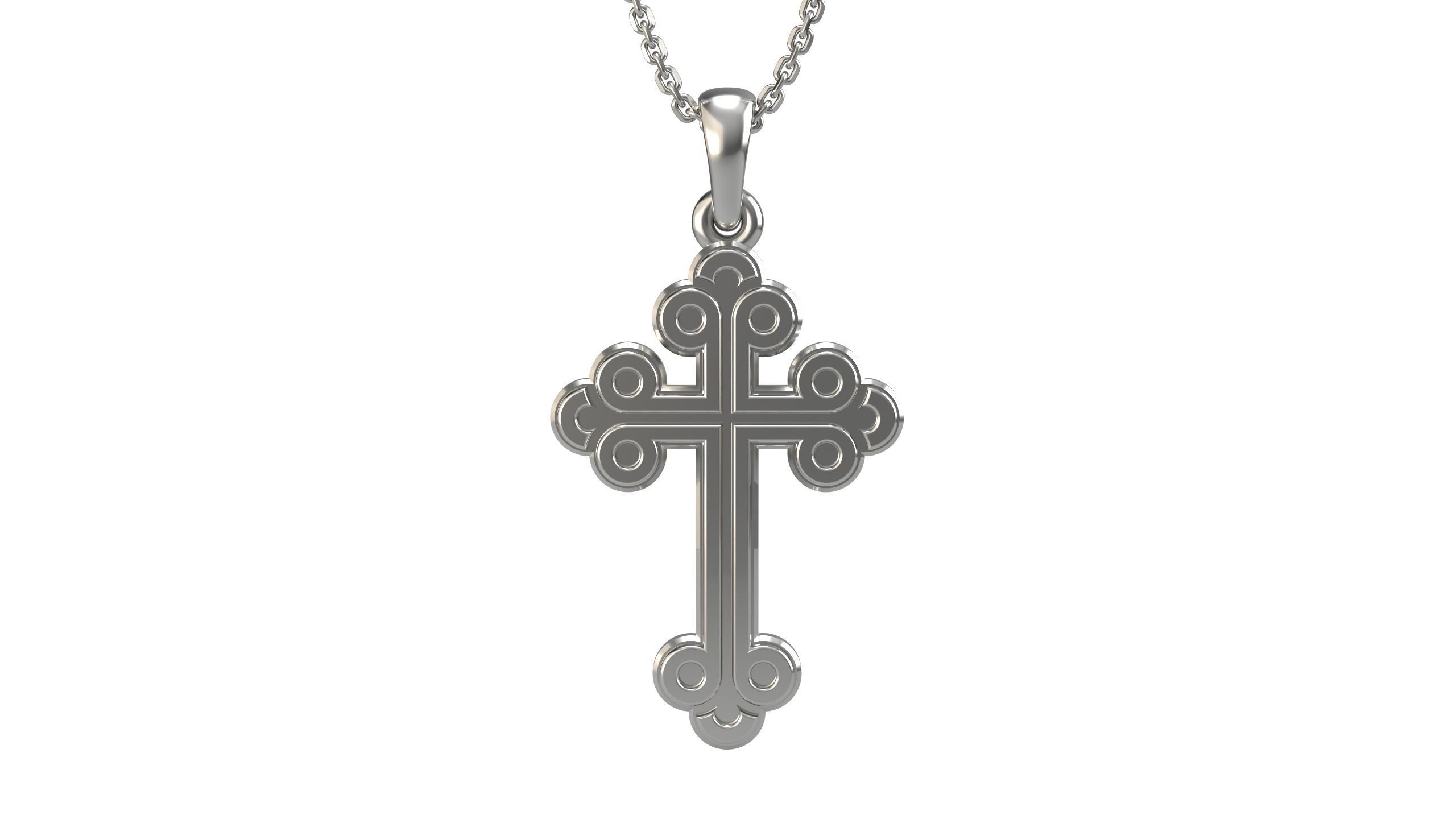 Cross pendant 10 3D print model_2