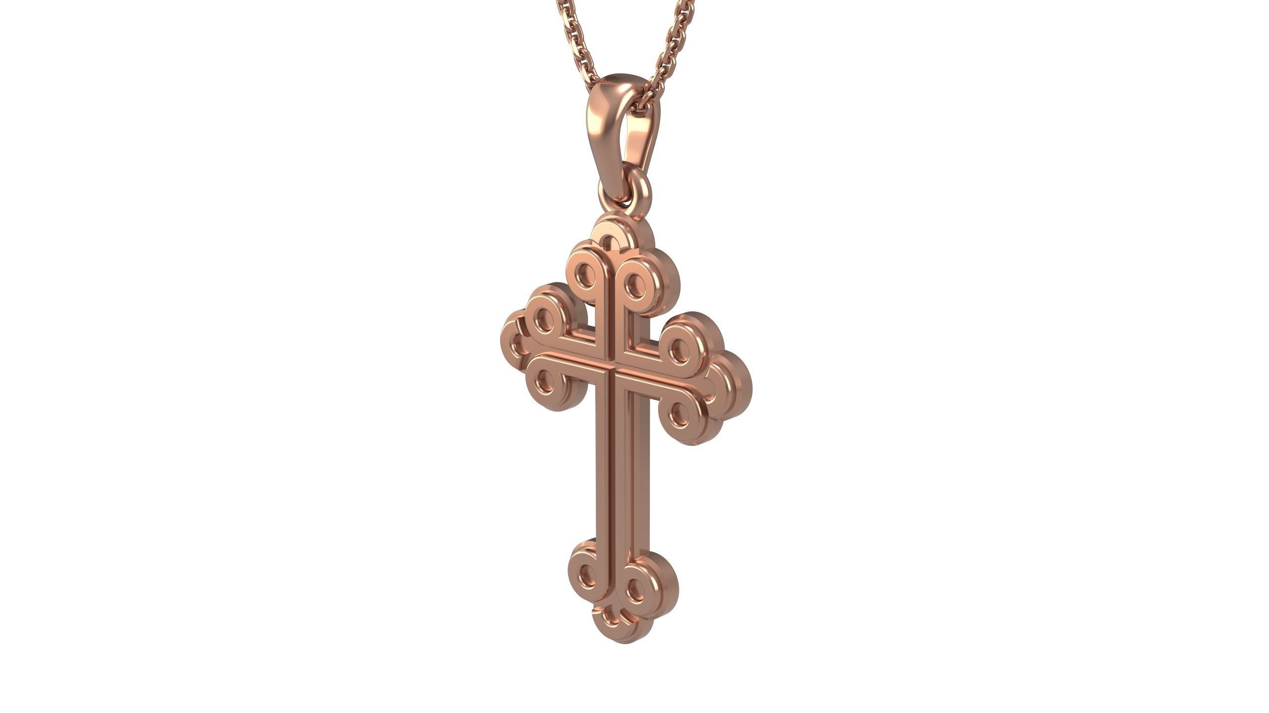 Cross pendant 10 3D print model_5