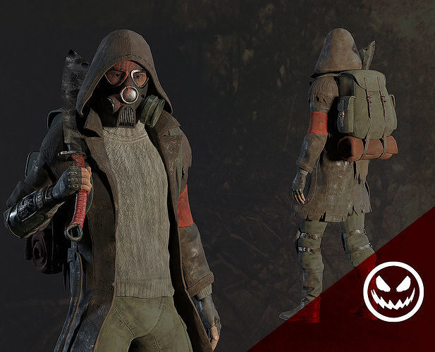 Survivor Low-poly 3D model