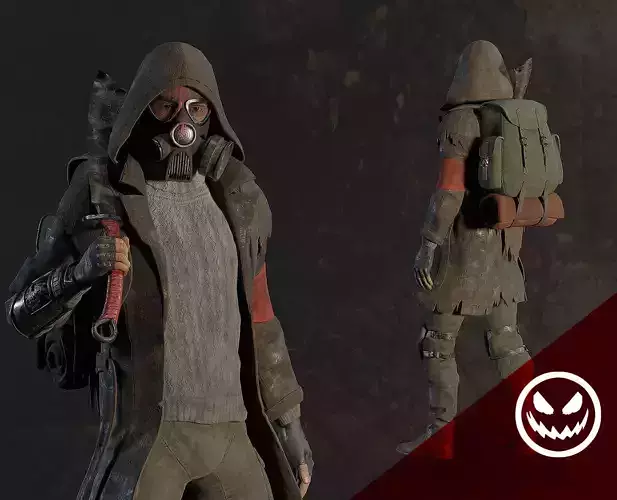 Survivor Low-poly 3D model
