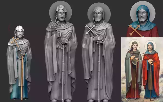 Saints Maximus and Domatius 3D print model