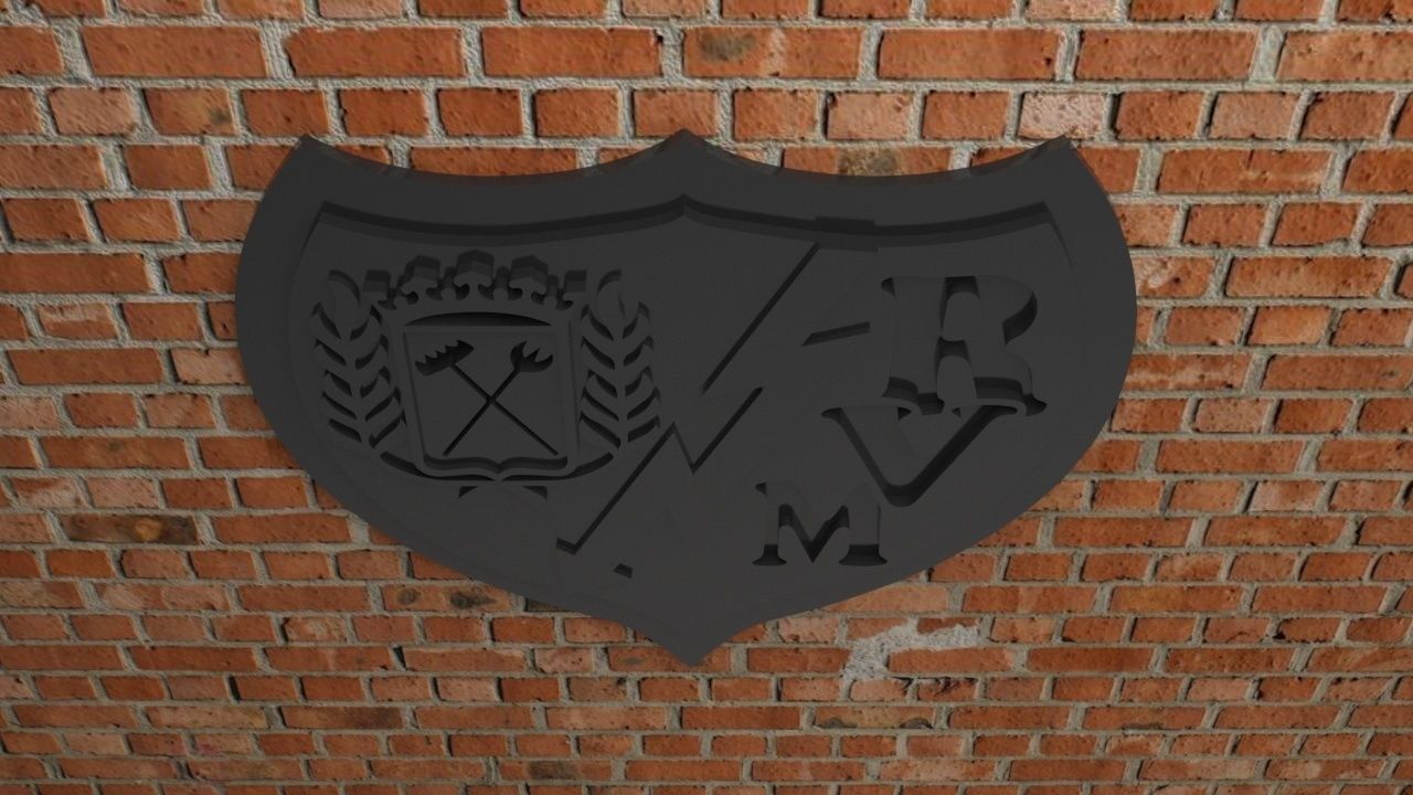 Rayo Vallecano Logo 3D print model_2