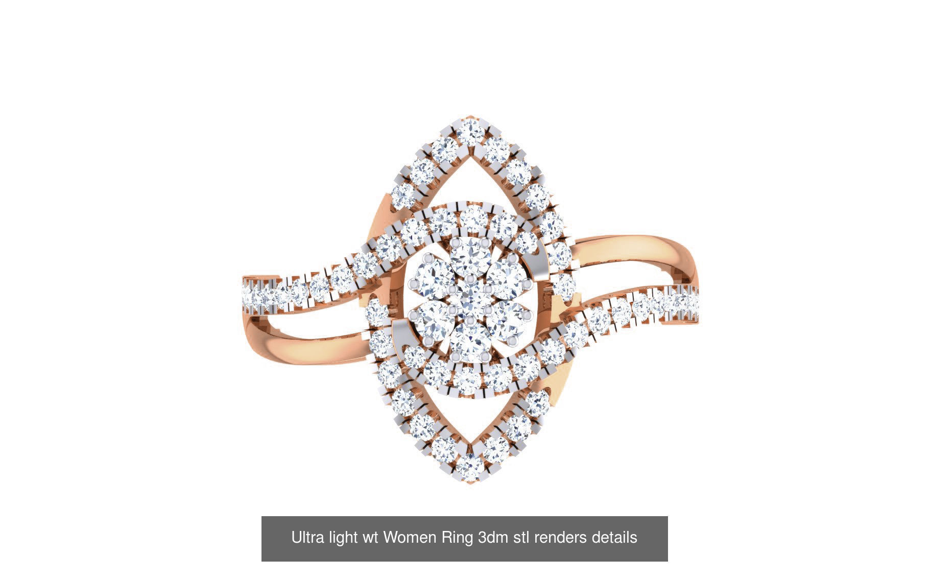 111 Ultra light wt Women Ring 3dm stl renders details 3D Model Collection_57
