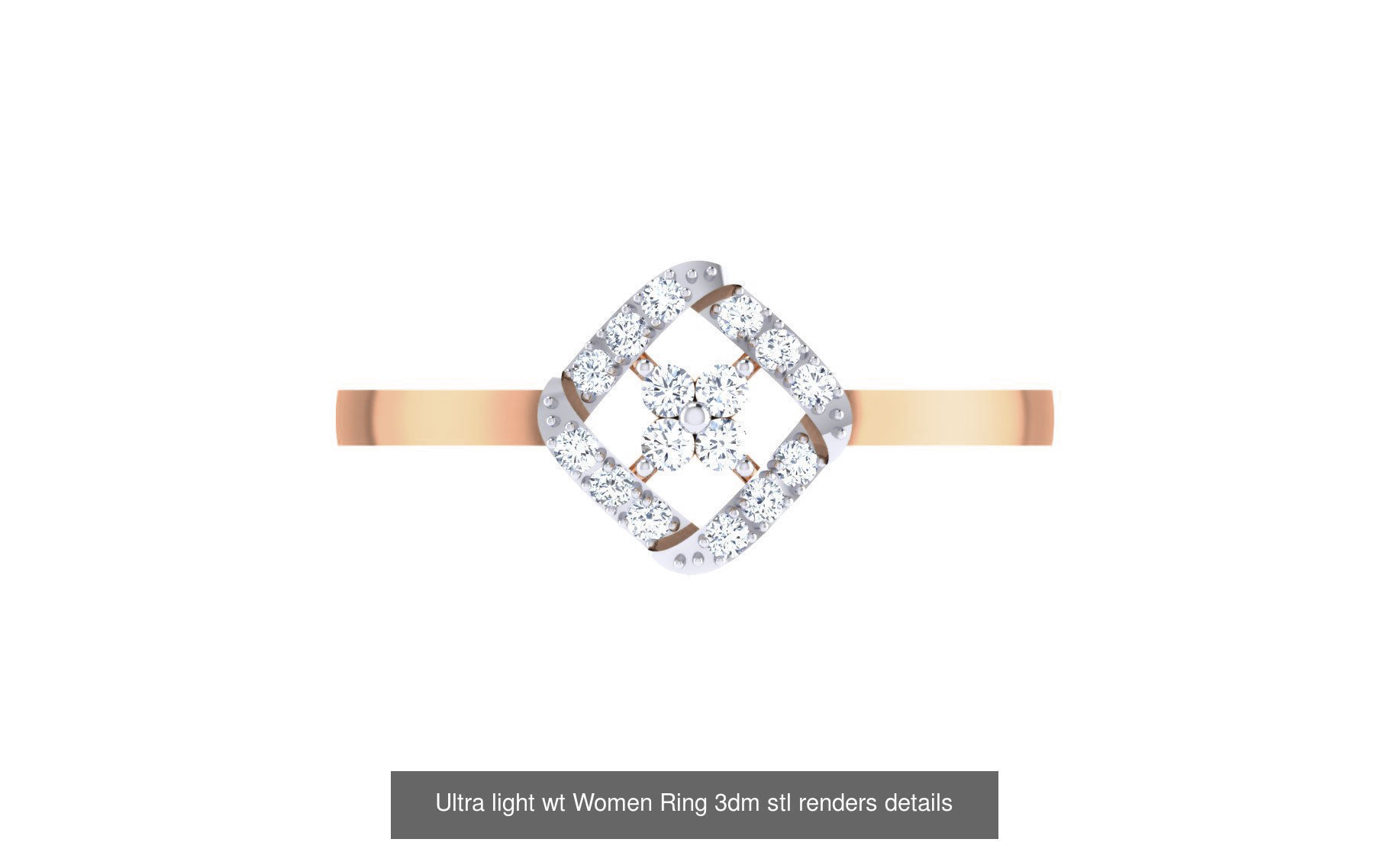 111 Ultra light wt Women Ring 3dm stl renders details 3D Model Collection_80