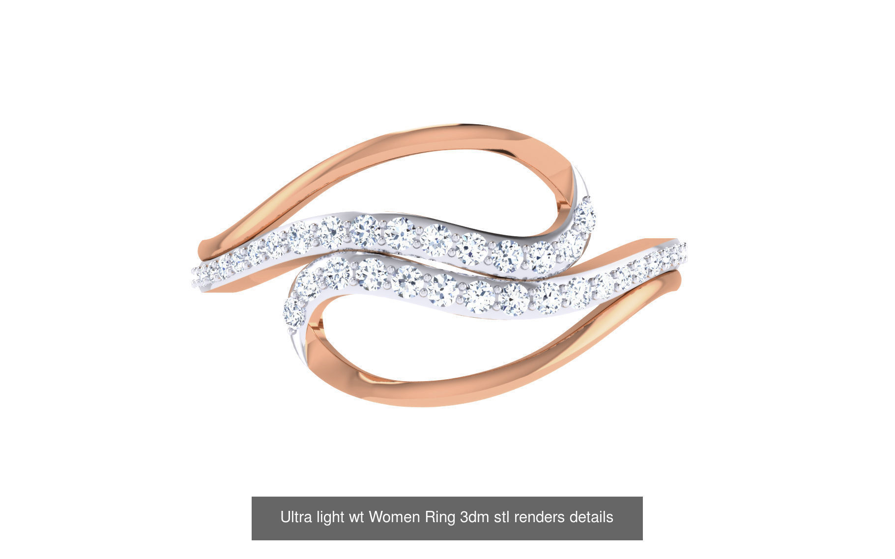 111 Ultra light wt Women Ring 3dm stl renders details 3D Model Collection_36