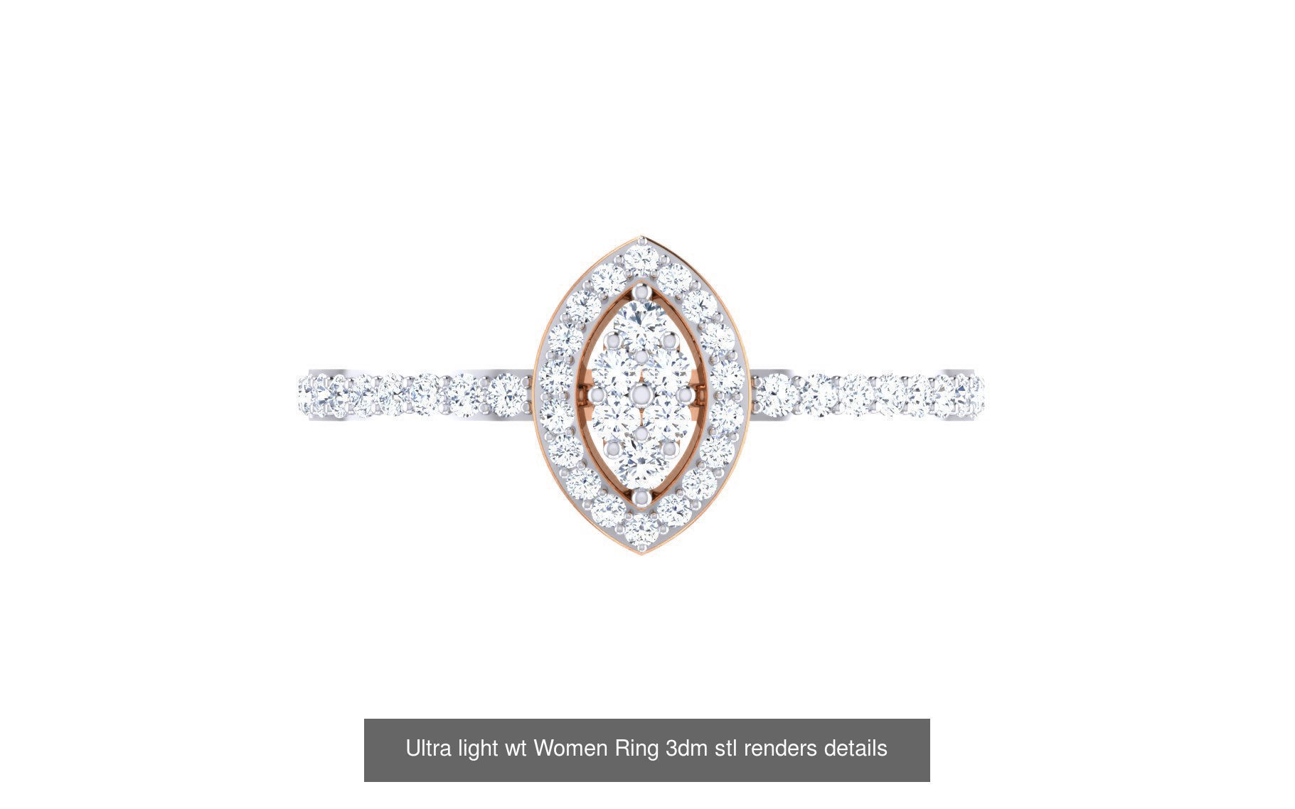 111 Ultra light wt Women Ring 3dm stl renders details 3D Model Collection_114