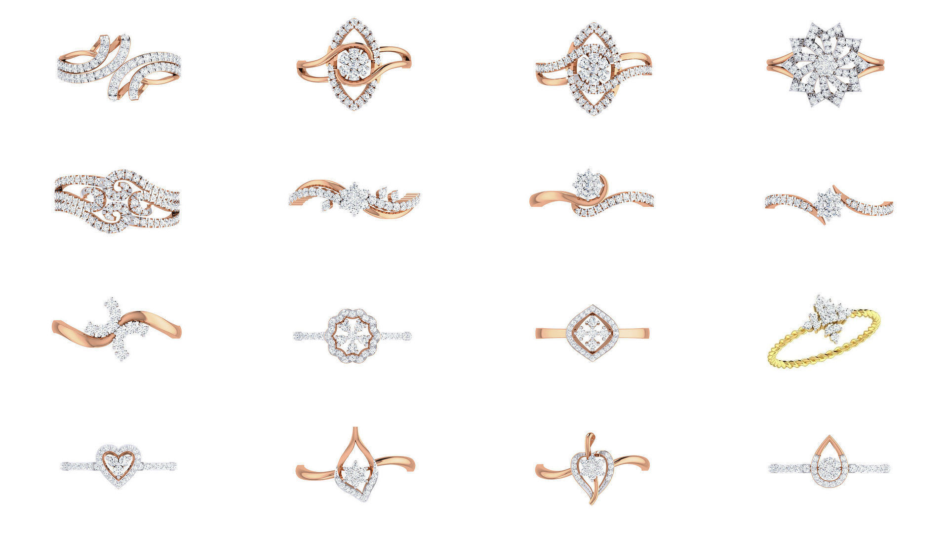 111 Ultra light wt Women Ring 3dm stl renders details 3D Model Collection_3