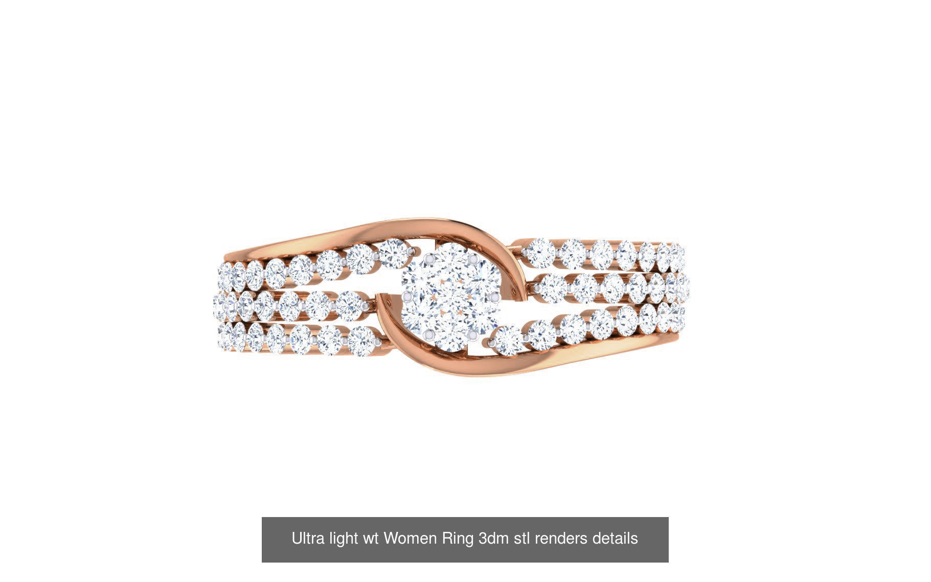 111 Ultra light wt Women Ring 3dm stl renders details 3D Model Collection_54