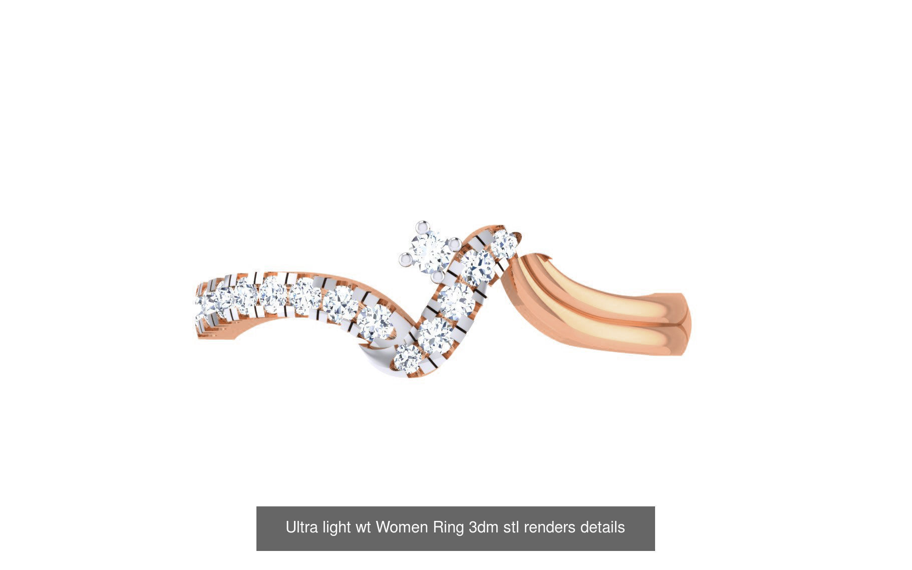 111 Ultra light wt Women Ring 3dm stl renders details 3D Model Collection_46
