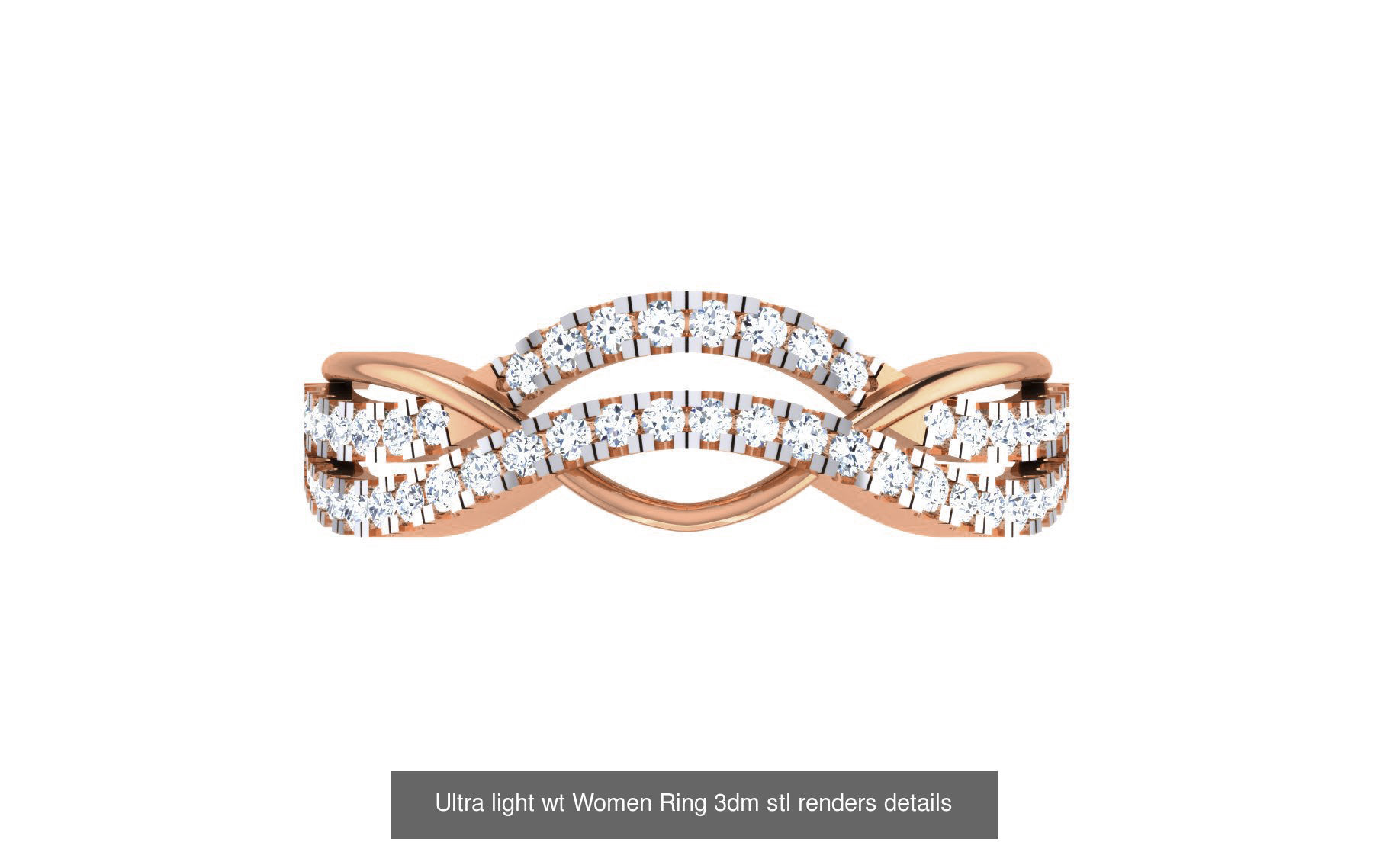 111 Ultra light wt Women Ring 3dm stl renders details 3D Model Collection_41