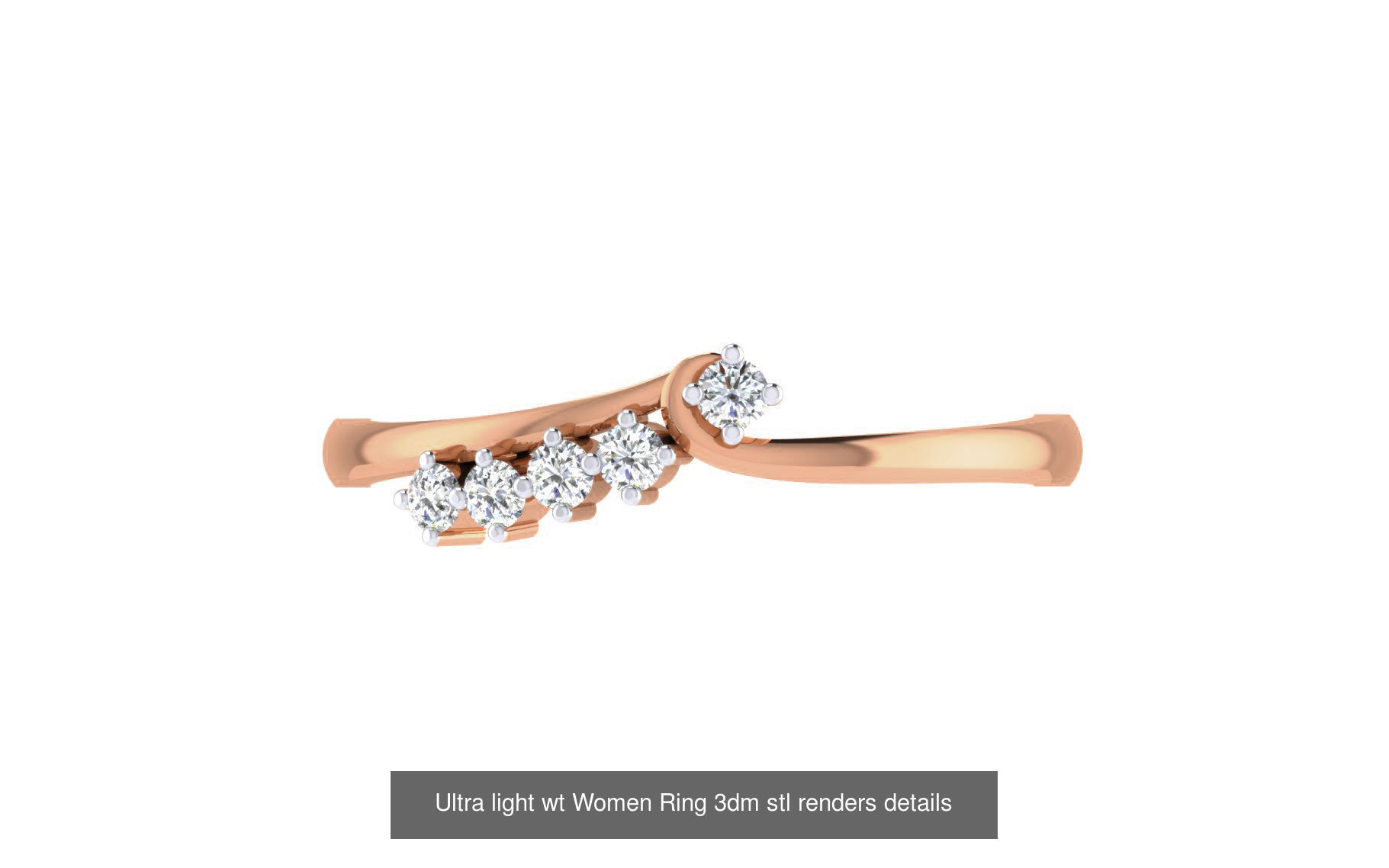 111 Ultra light wt Women Ring 3dm stl renders details 3D Model Collection_13