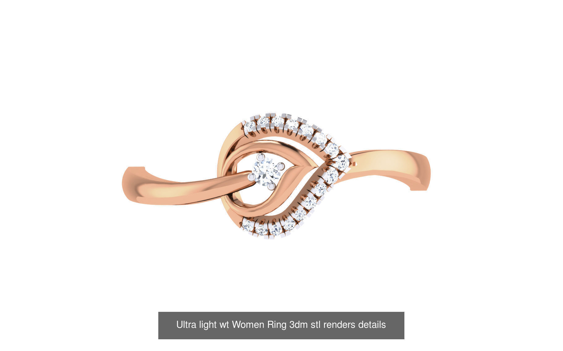 111 Ultra light wt Women Ring 3dm stl renders details 3D Model Collection_29