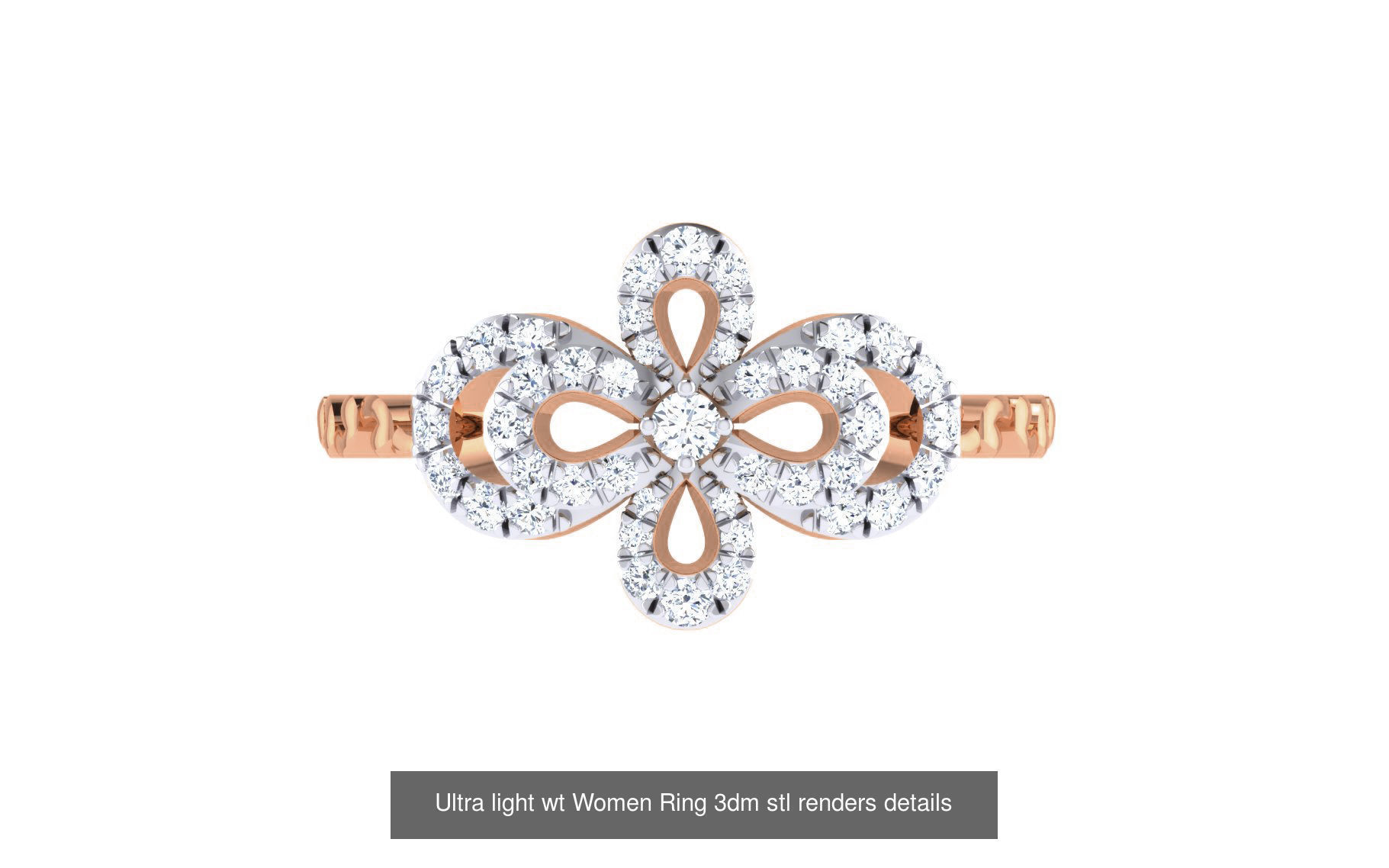 111 Ultra light wt Women Ring 3dm stl renders details 3D Model Collection_32