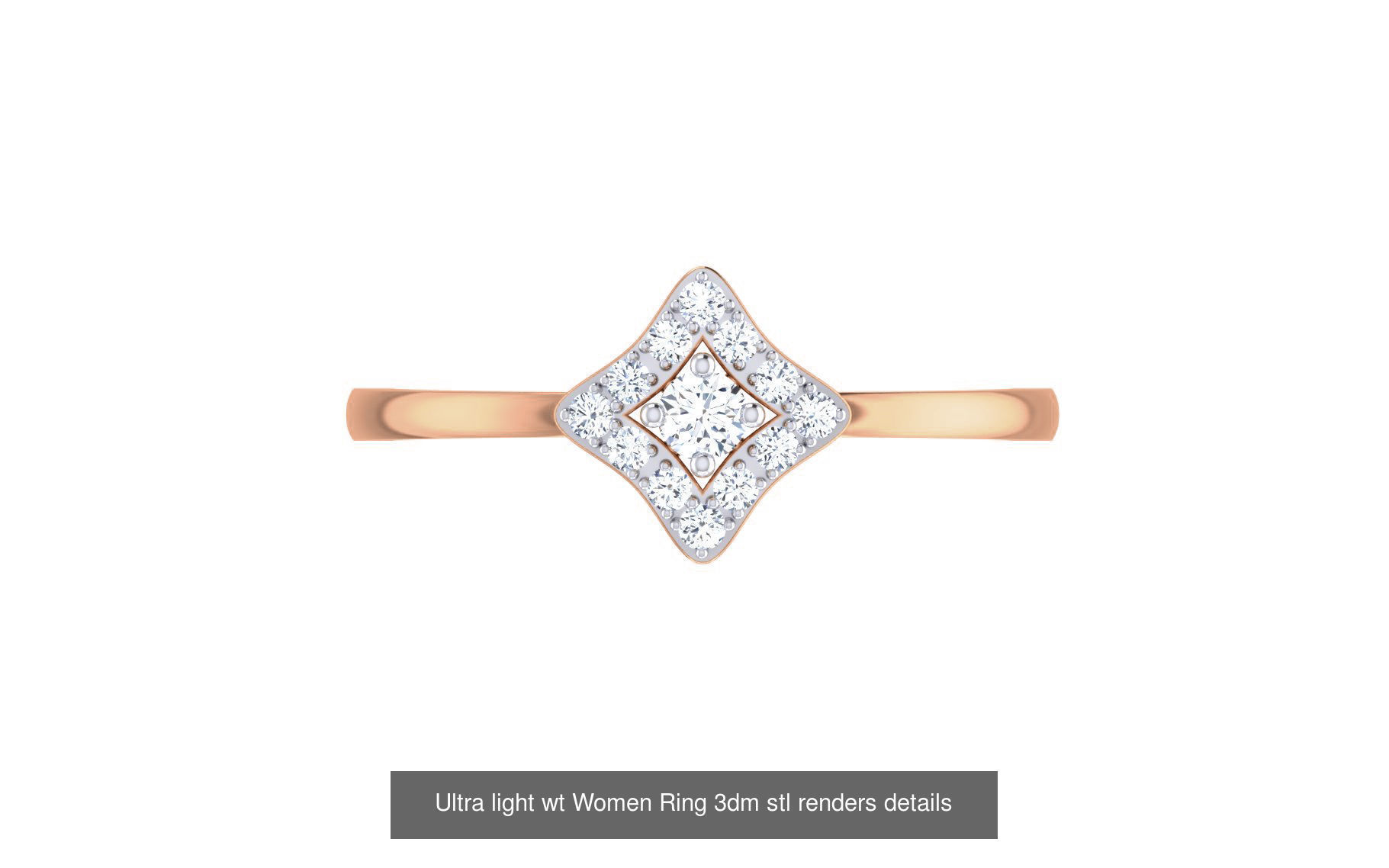 111 Ultra light wt Women Ring 3dm stl renders details 3D Model Collection_78