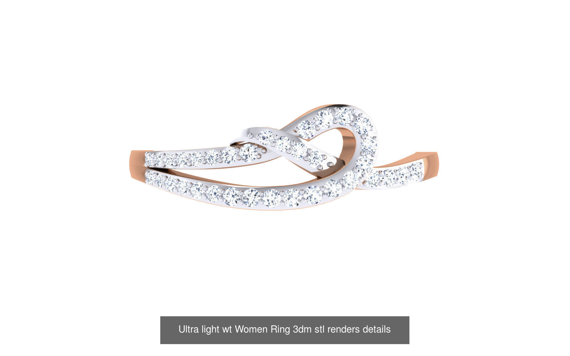 111 Ultra light wt Women Ring 3dm stl renders details 3D Model Collection_37
