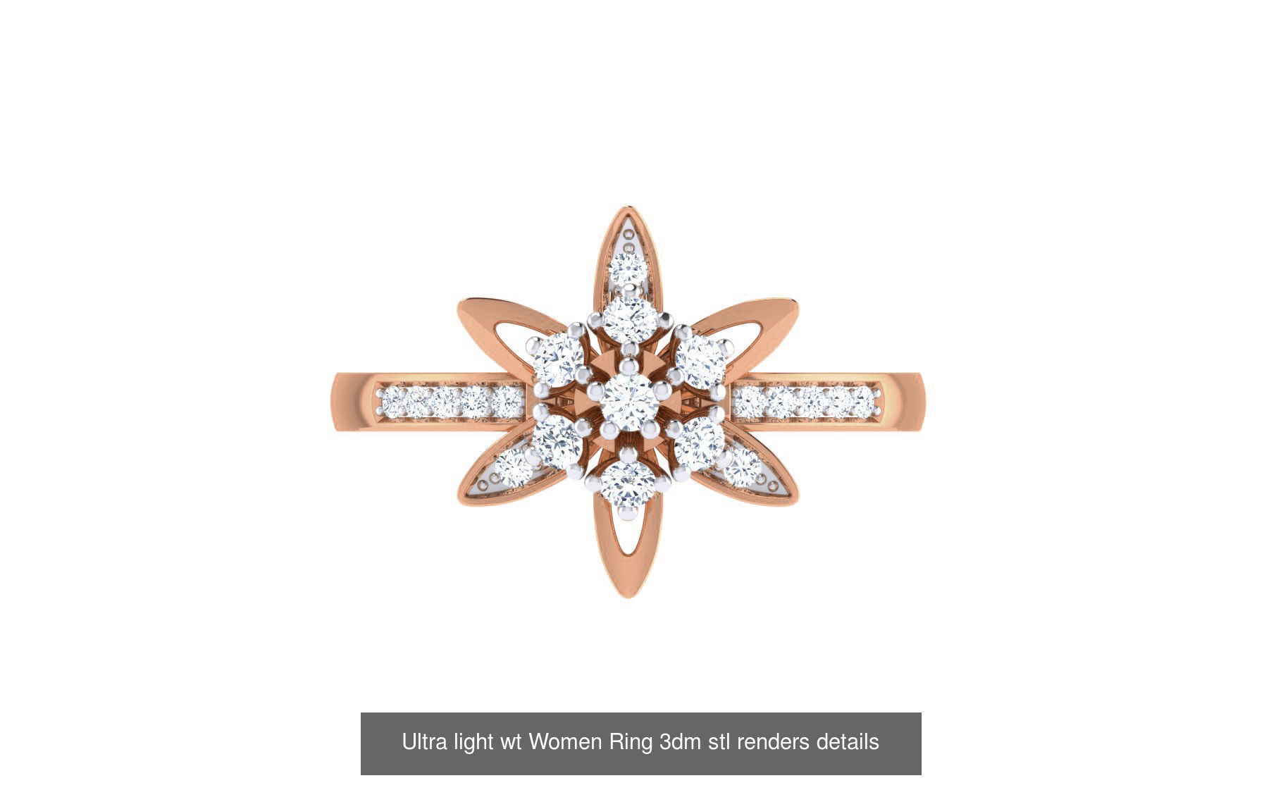 111 Ultra light wt Women Ring 3dm stl renders details 3D Model Collection_38