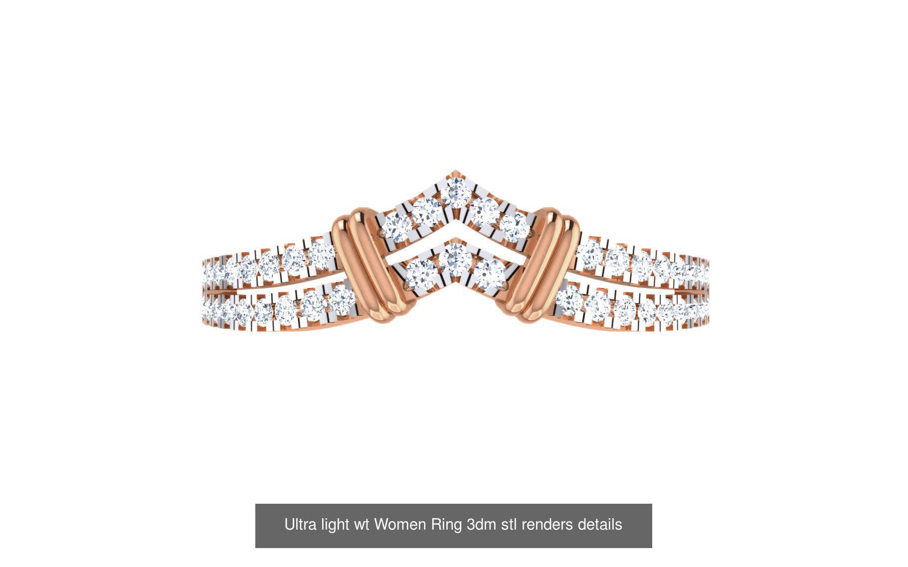 111 Ultra light wt Women Ring 3dm stl renders details 3D Model Collection_10