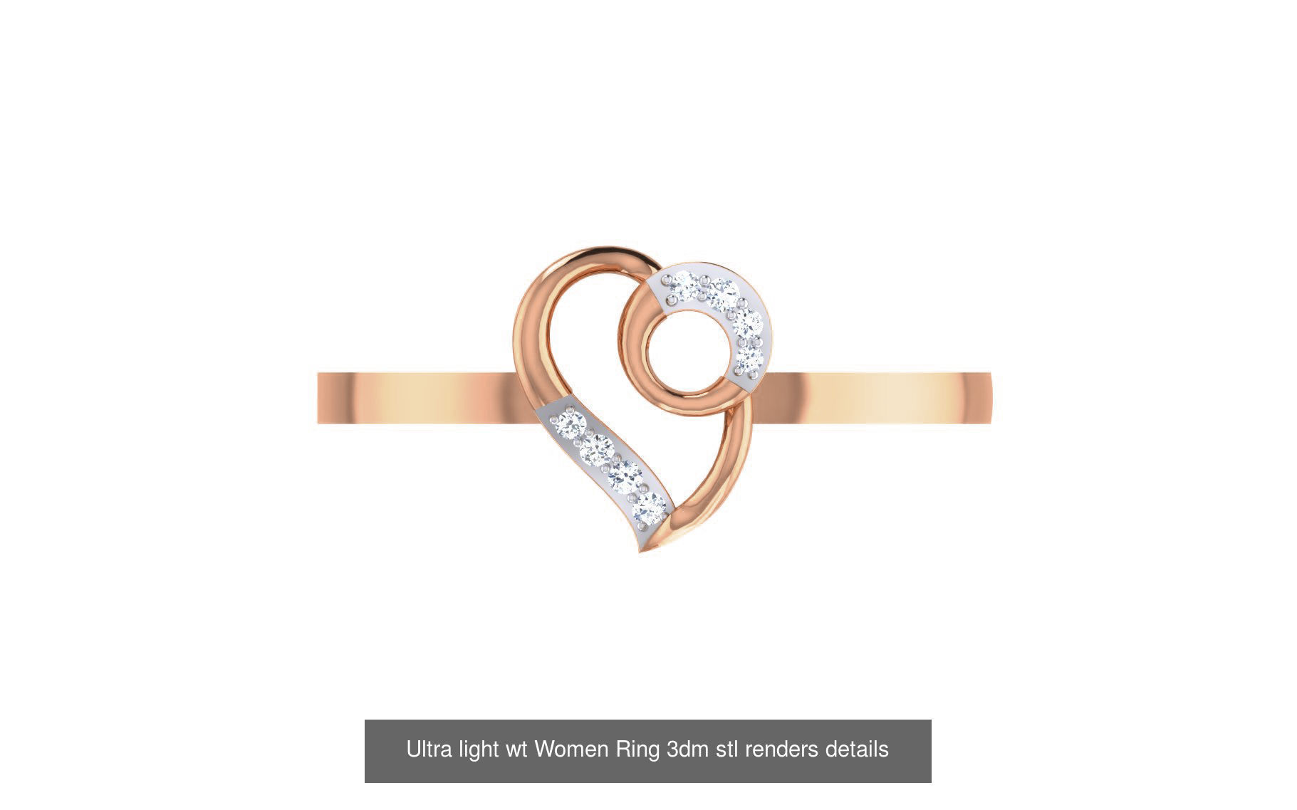 111 Ultra light wt Women Ring 3dm stl renders details 3D Model Collection_94