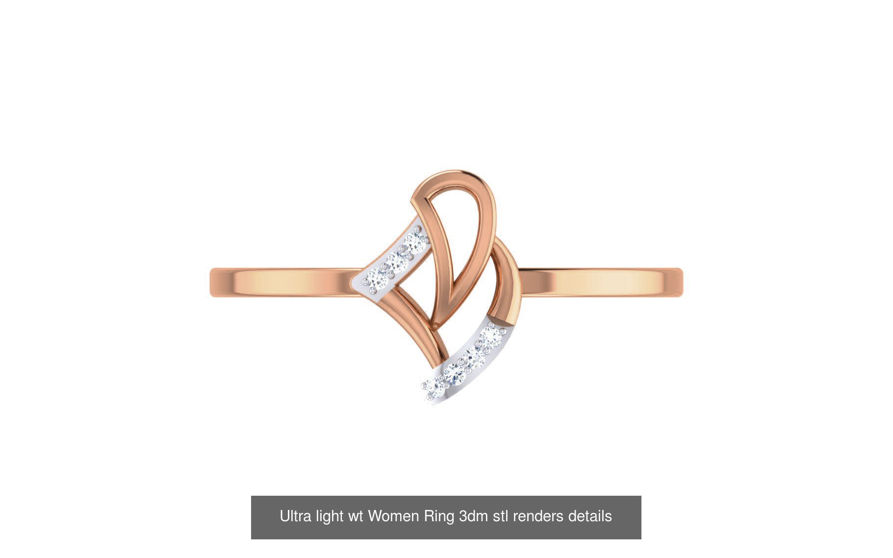 111 Ultra light wt Women Ring 3dm stl renders details 3D Model Collection_87
