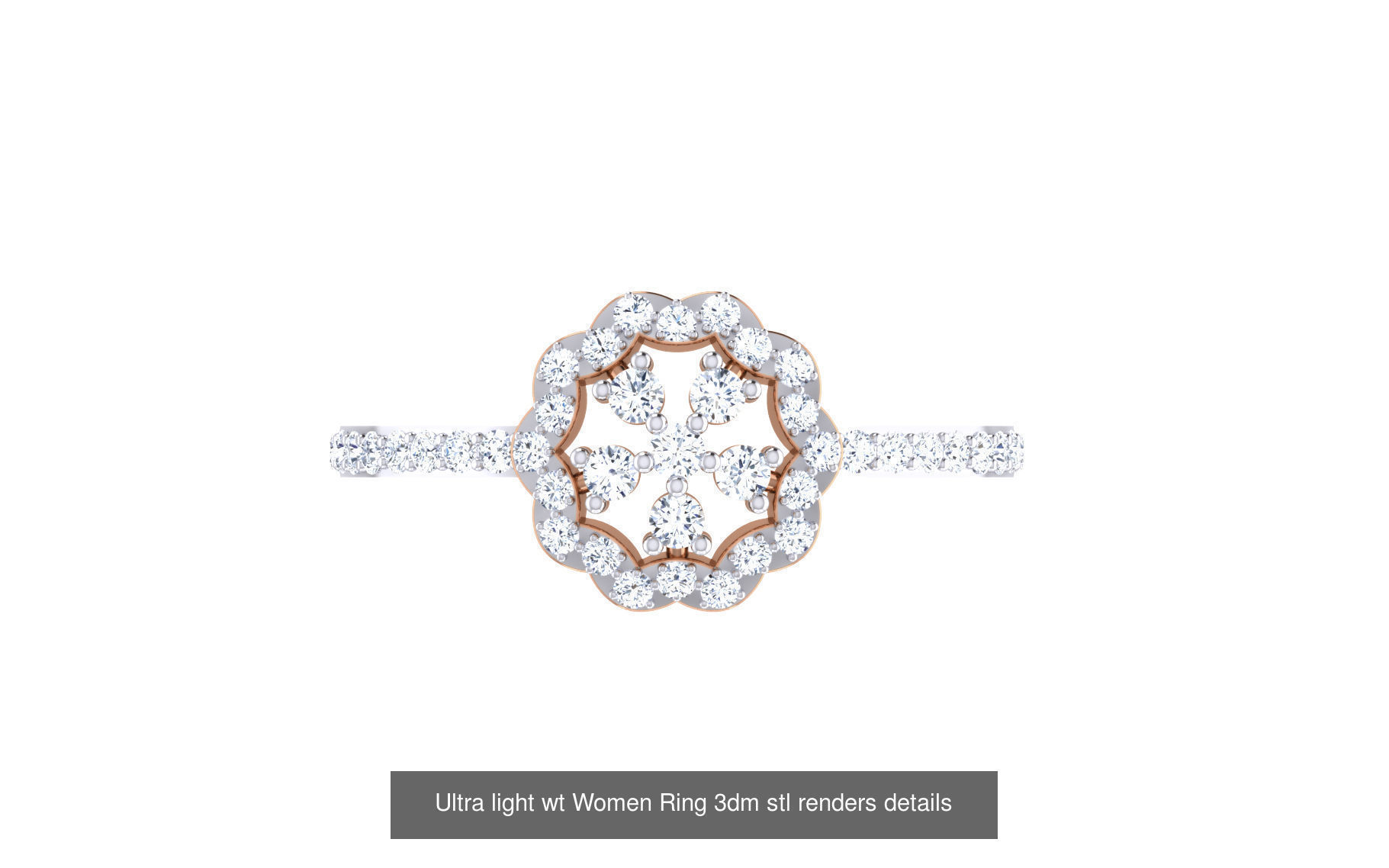 111 Ultra light wt Women Ring 3dm stl renders details 3D Model Collection_64