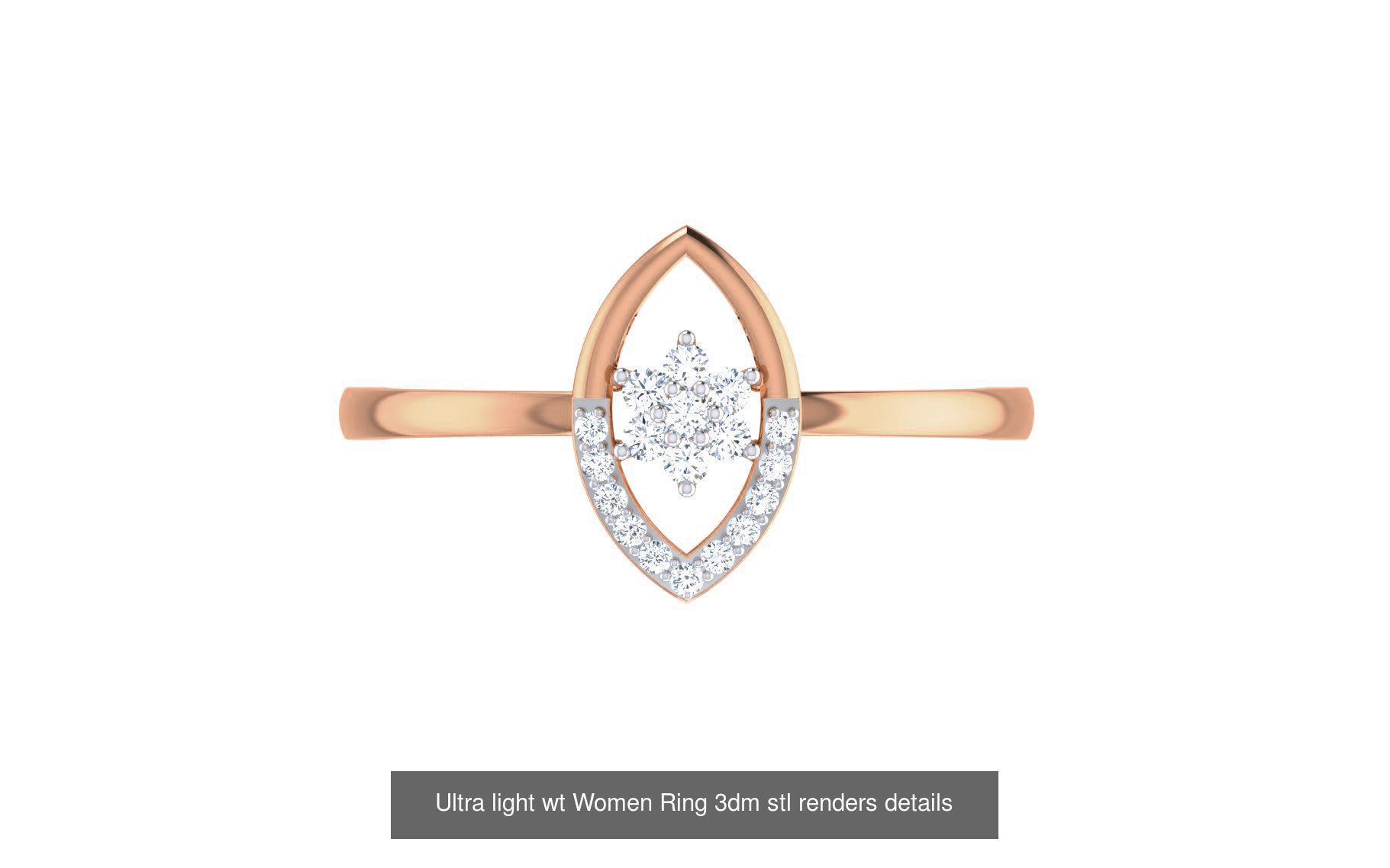111 Ultra light wt Women Ring 3dm stl renders details 3D Model Collection_71