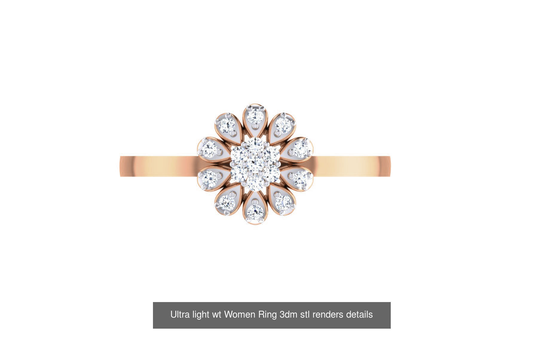 111 Ultra light wt Women Ring 3dm stl renders details 3D Model Collection_85