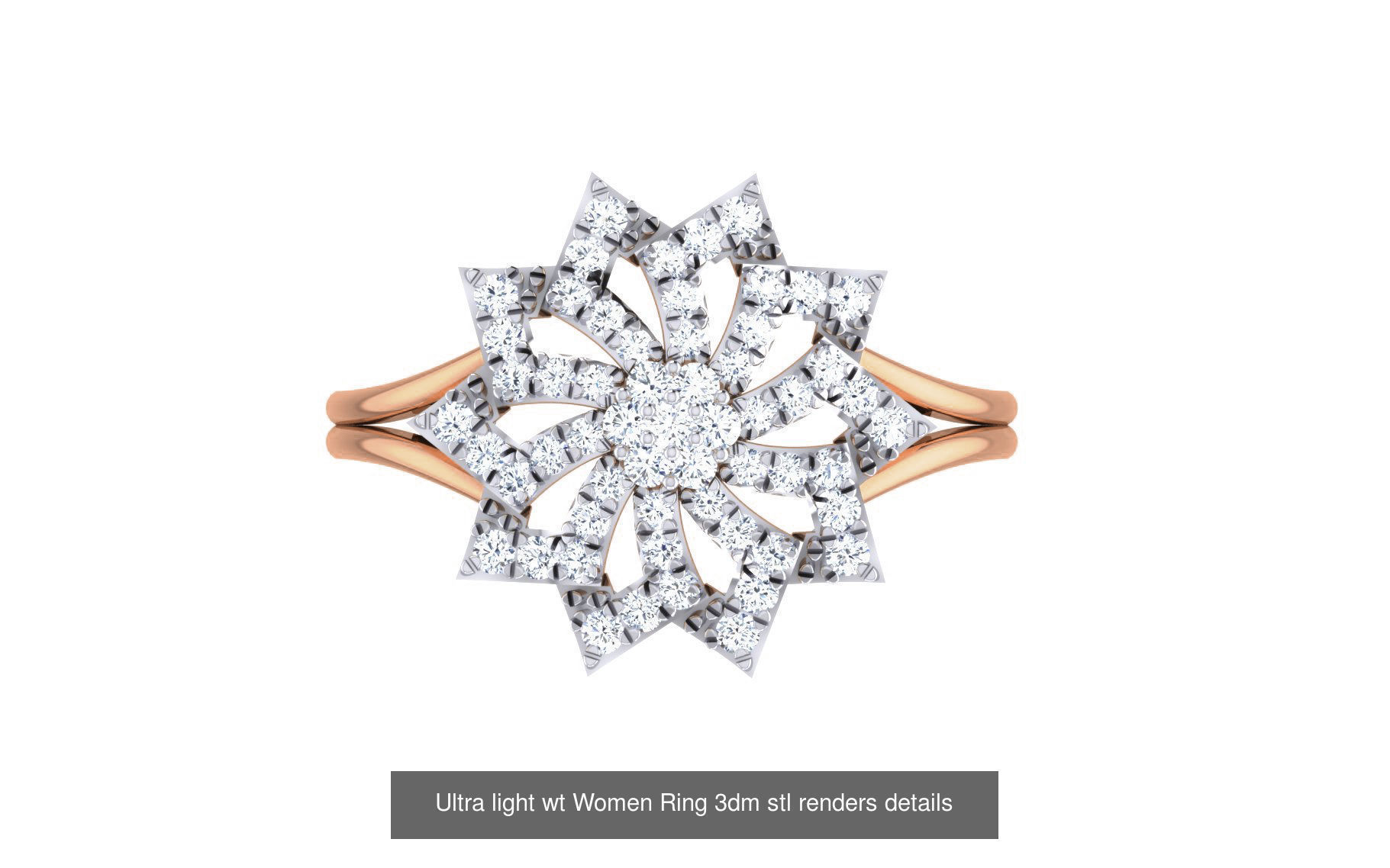 111 Ultra light wt Women Ring 3dm stl renders details 3D Model Collection_58