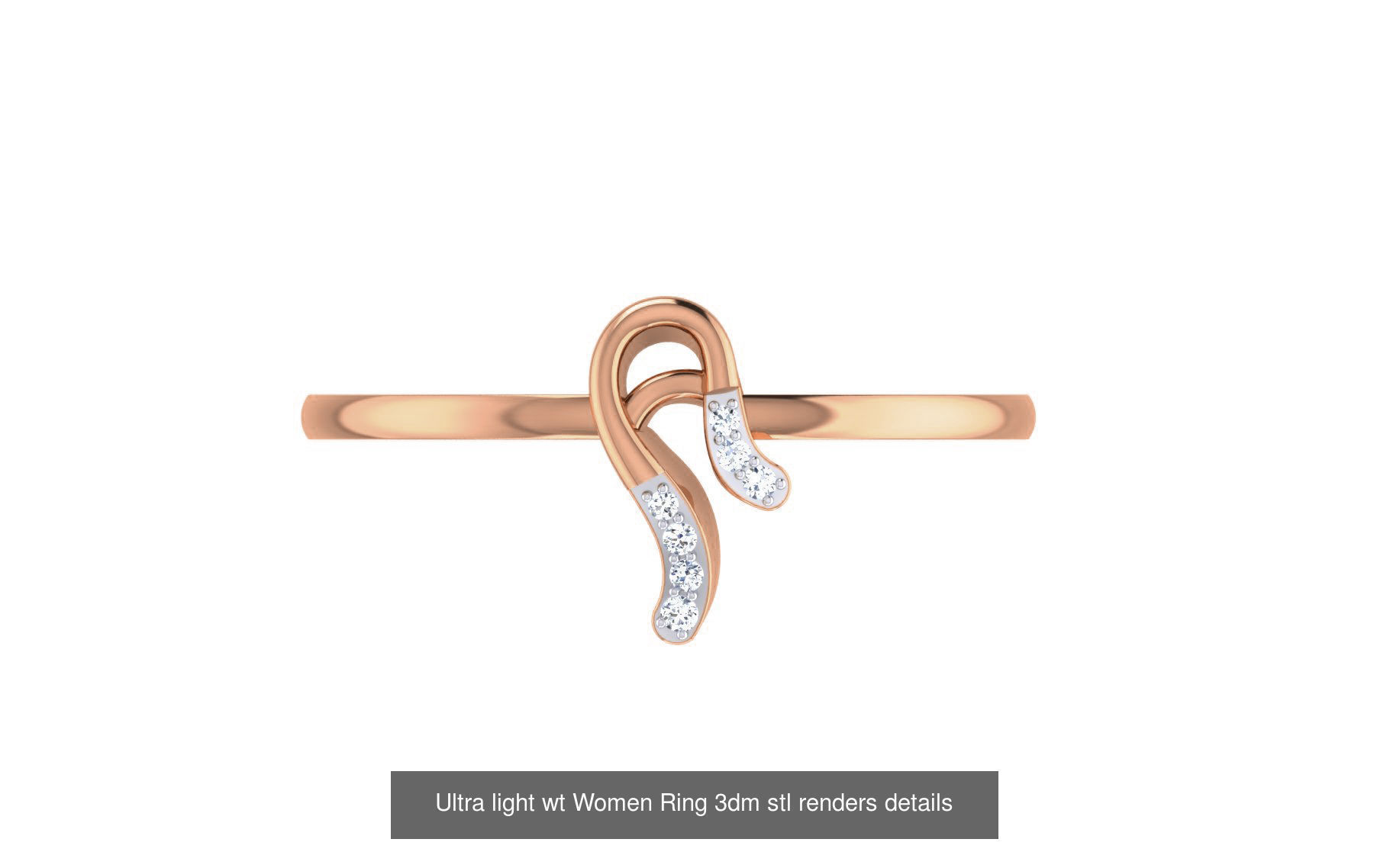 111 Ultra light wt Women Ring 3dm stl renders details 3D Model Collection_86