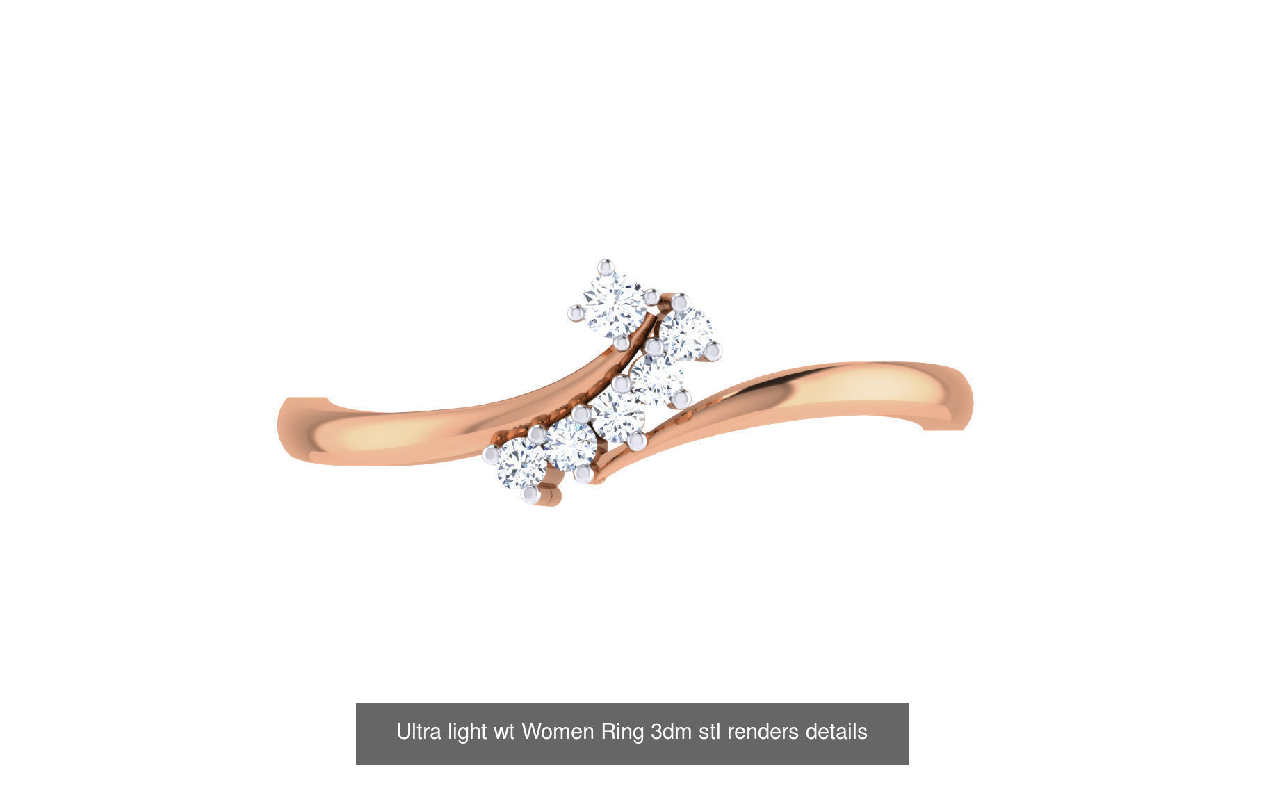 111 Ultra light wt Women Ring 3dm stl renders details 3D Model Collection_44