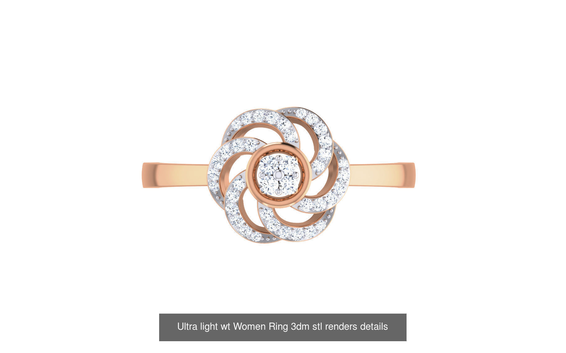 111 Ultra light wt Women Ring 3dm stl renders details 3D Model Collection_74