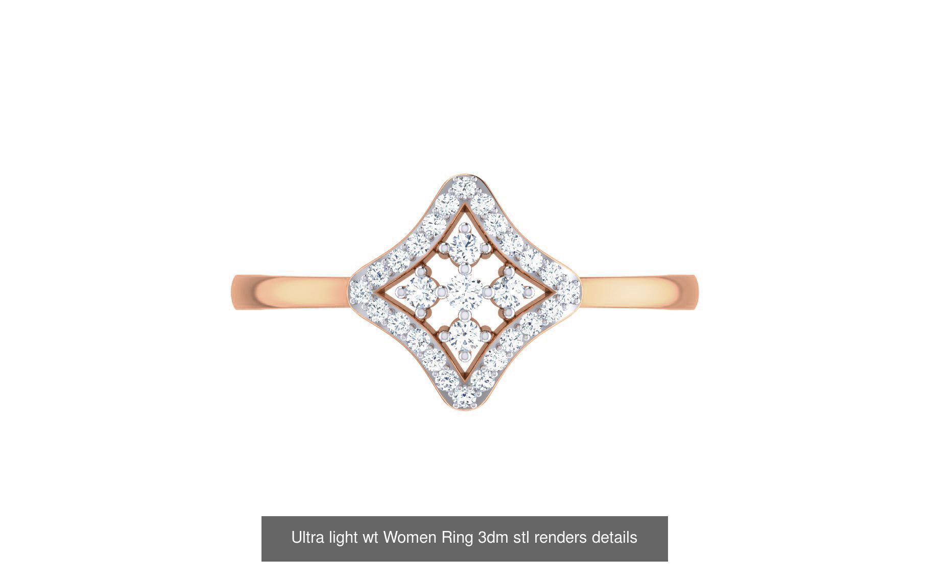 111 Ultra light wt Women Ring 3dm stl renders details 3D Model Collection_113