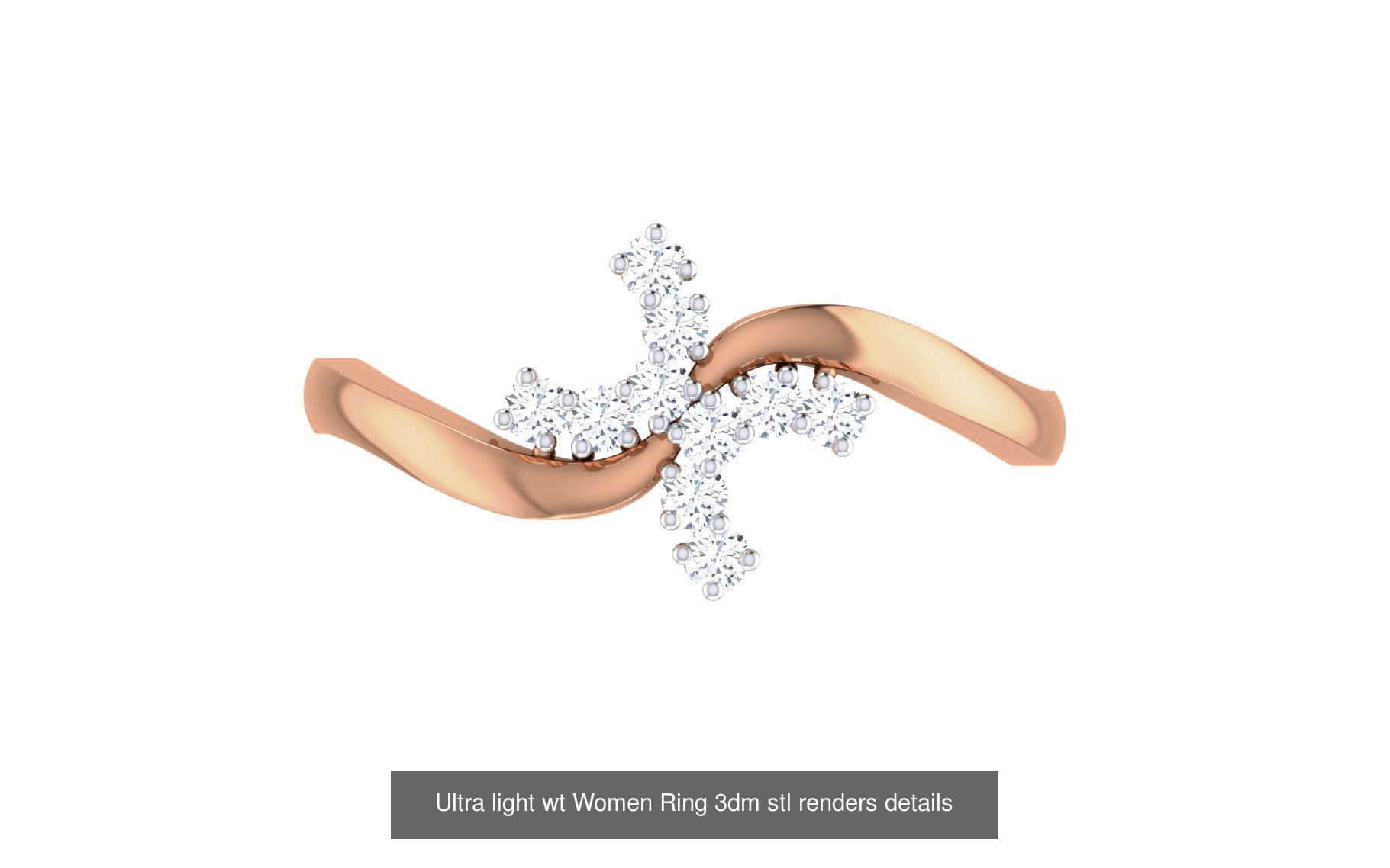 111 Ultra light wt Women Ring 3dm stl renders details 3D Model Collection_63