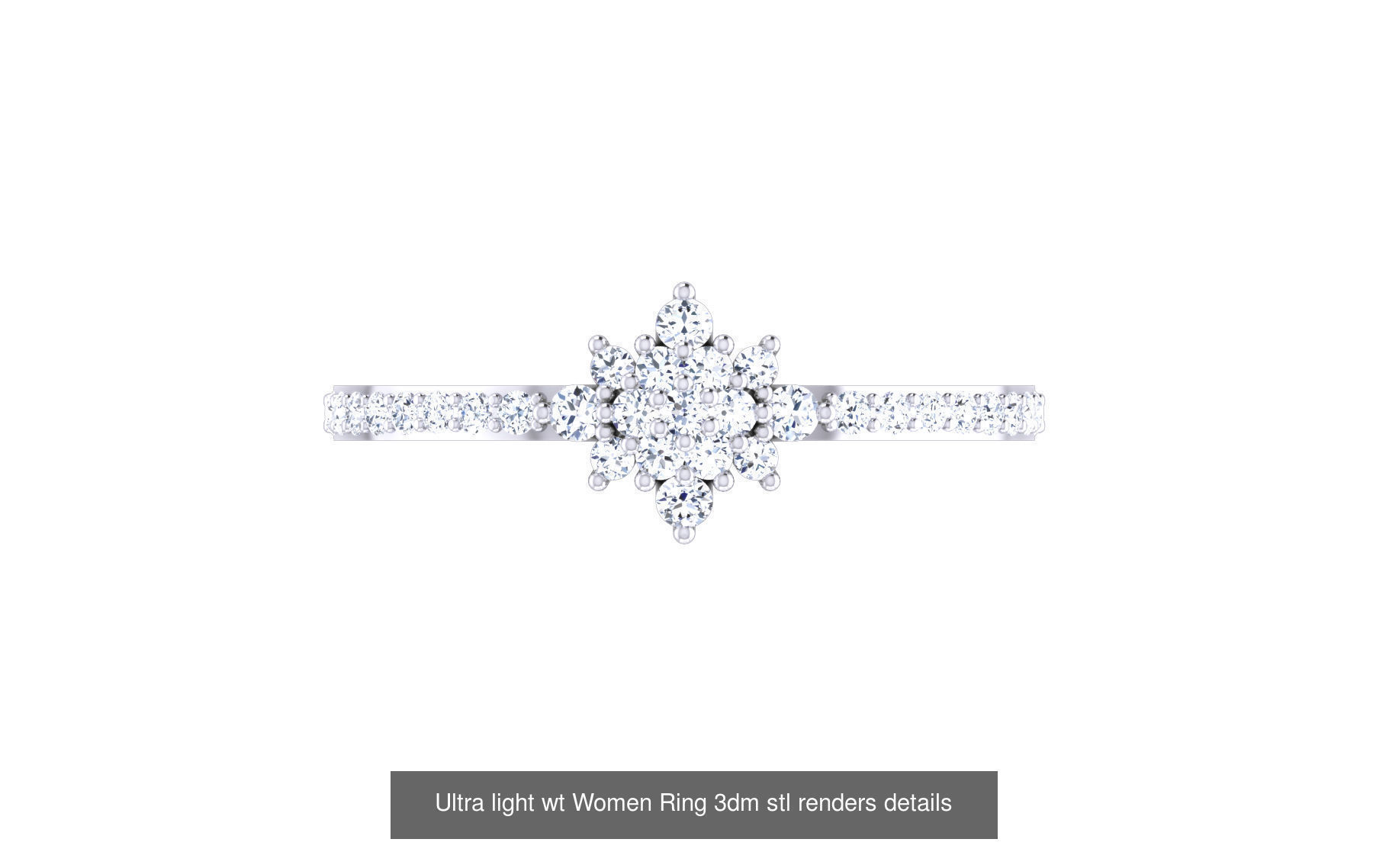 111 Ultra light wt Women Ring 3dm stl renders details 3D Model Collection_97