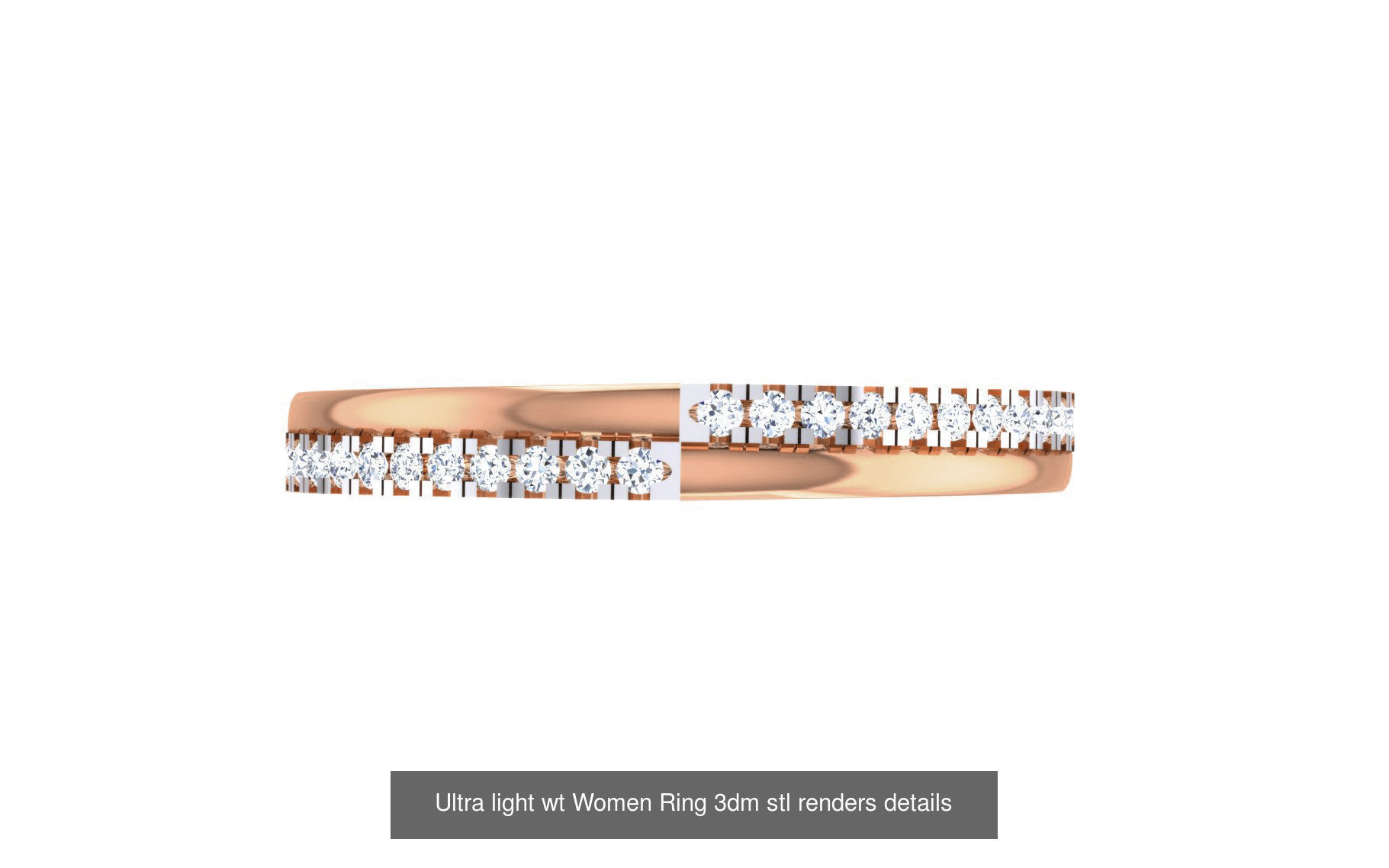 111 Ultra light wt Women Ring 3dm stl renders details 3D Model Collection_50