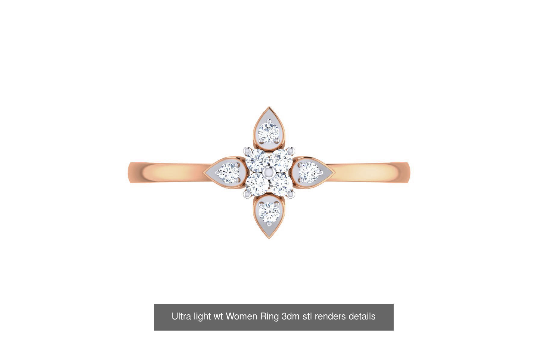 111 Ultra light wt Women Ring 3dm stl renders details 3D Model Collection_84