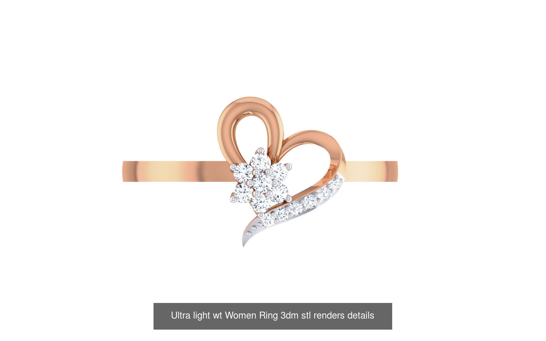 111 Ultra light wt Women Ring 3dm stl renders details 3D Model Collection_83
