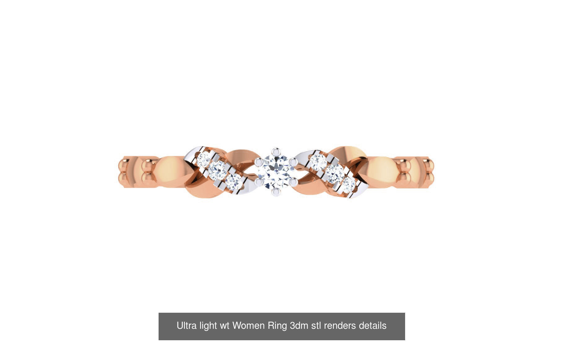 111 Ultra light wt Women Ring 3dm stl renders details 3D Model Collection_20