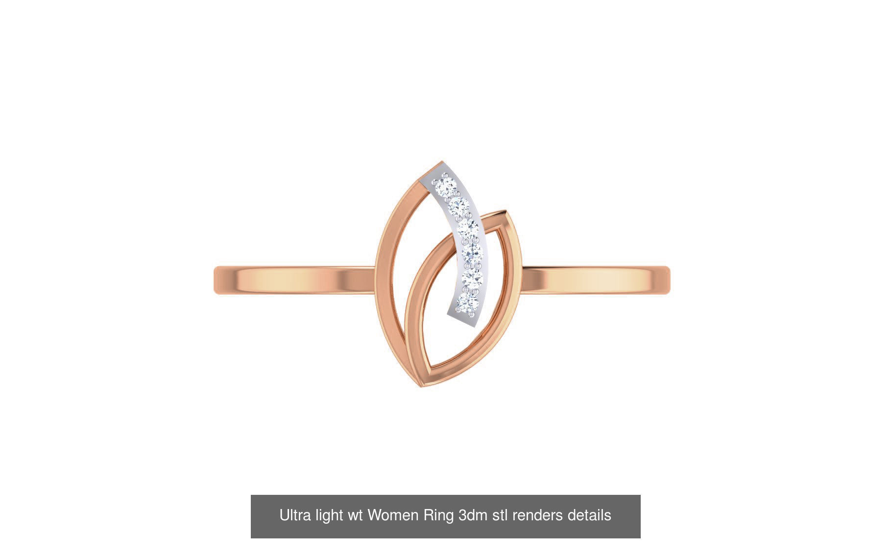 111 Ultra light wt Women Ring 3dm stl renders details 3D Model Collection_92