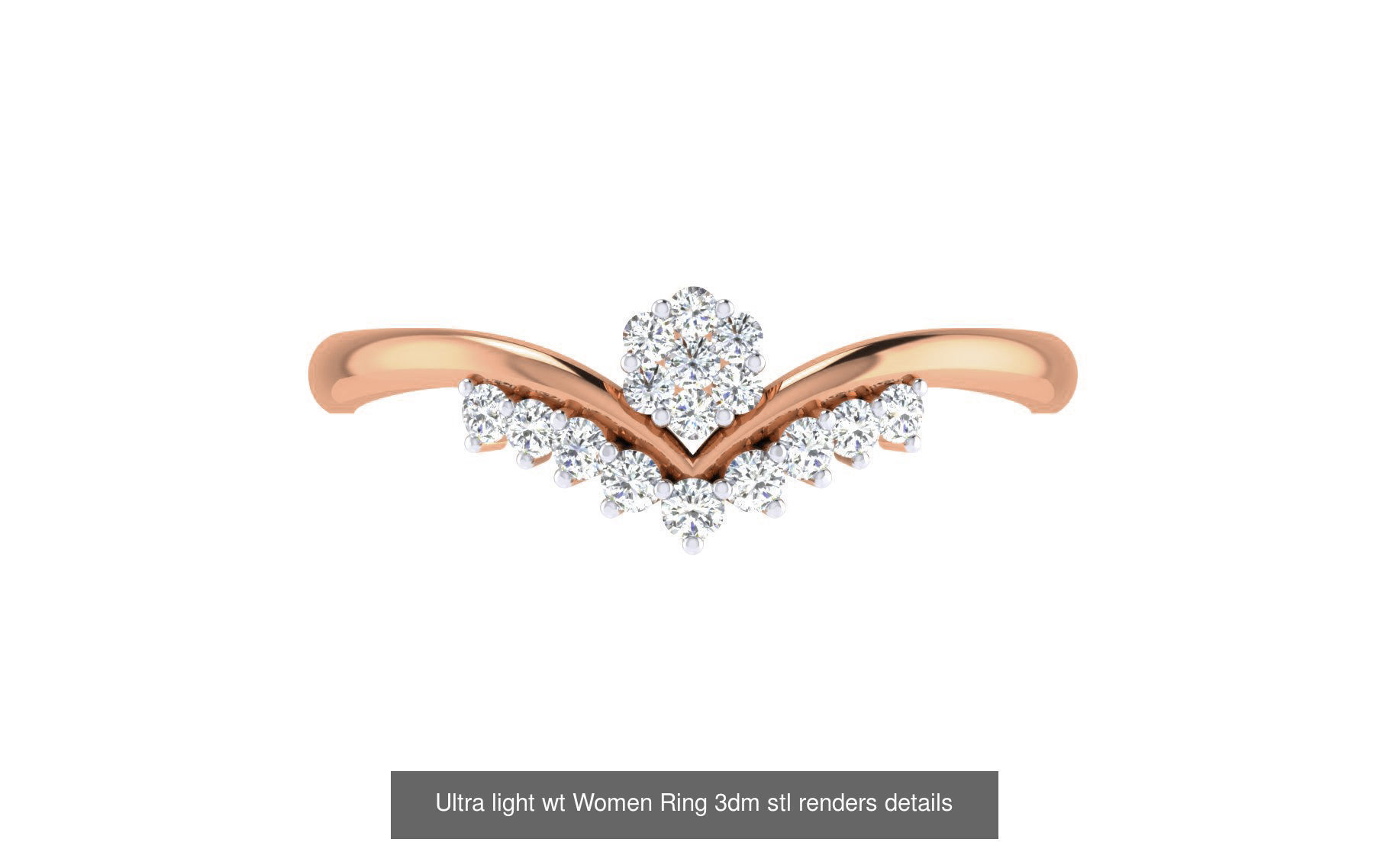 111 Ultra light wt Women Ring 3dm stl renders details 3D Model Collection_21