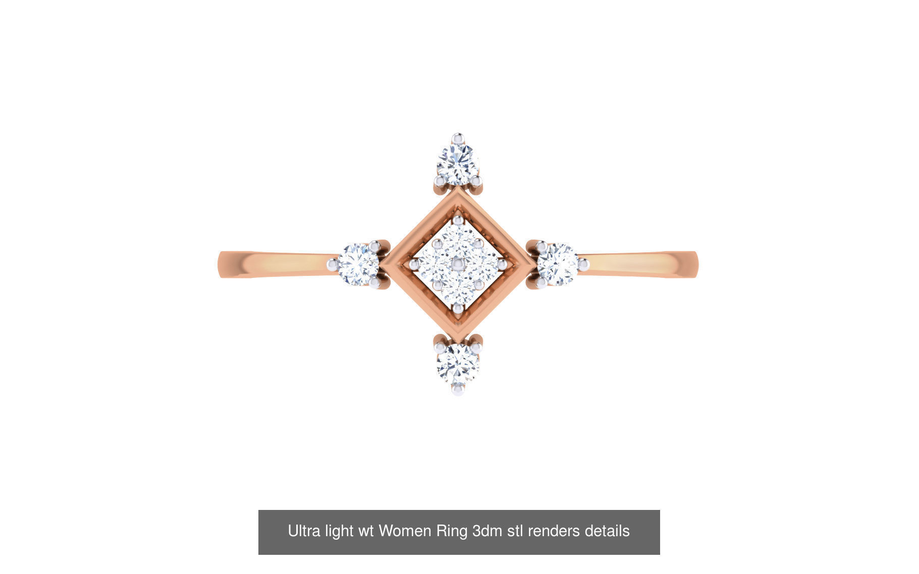 111 Ultra light wt Women Ring 3dm stl renders details 3D Model Collection_35