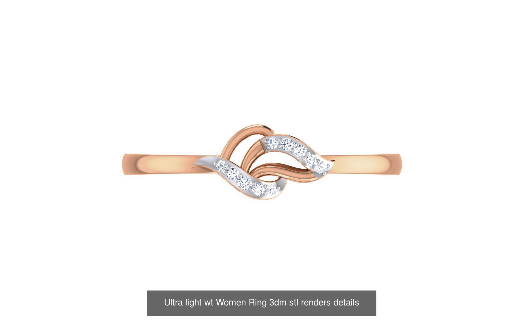 111 Ultra light wt Women Ring 3dm stl renders details 3D Model Collection_91